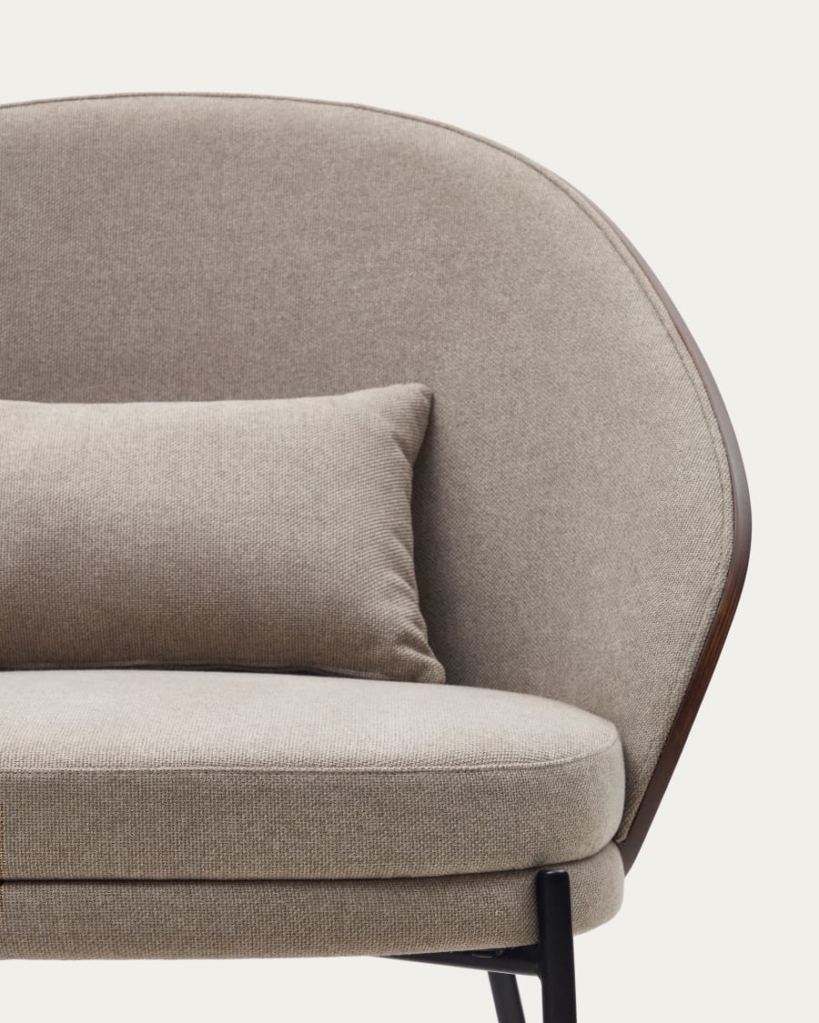 Eama hellbrauner Stuhl mit Wenge Finish