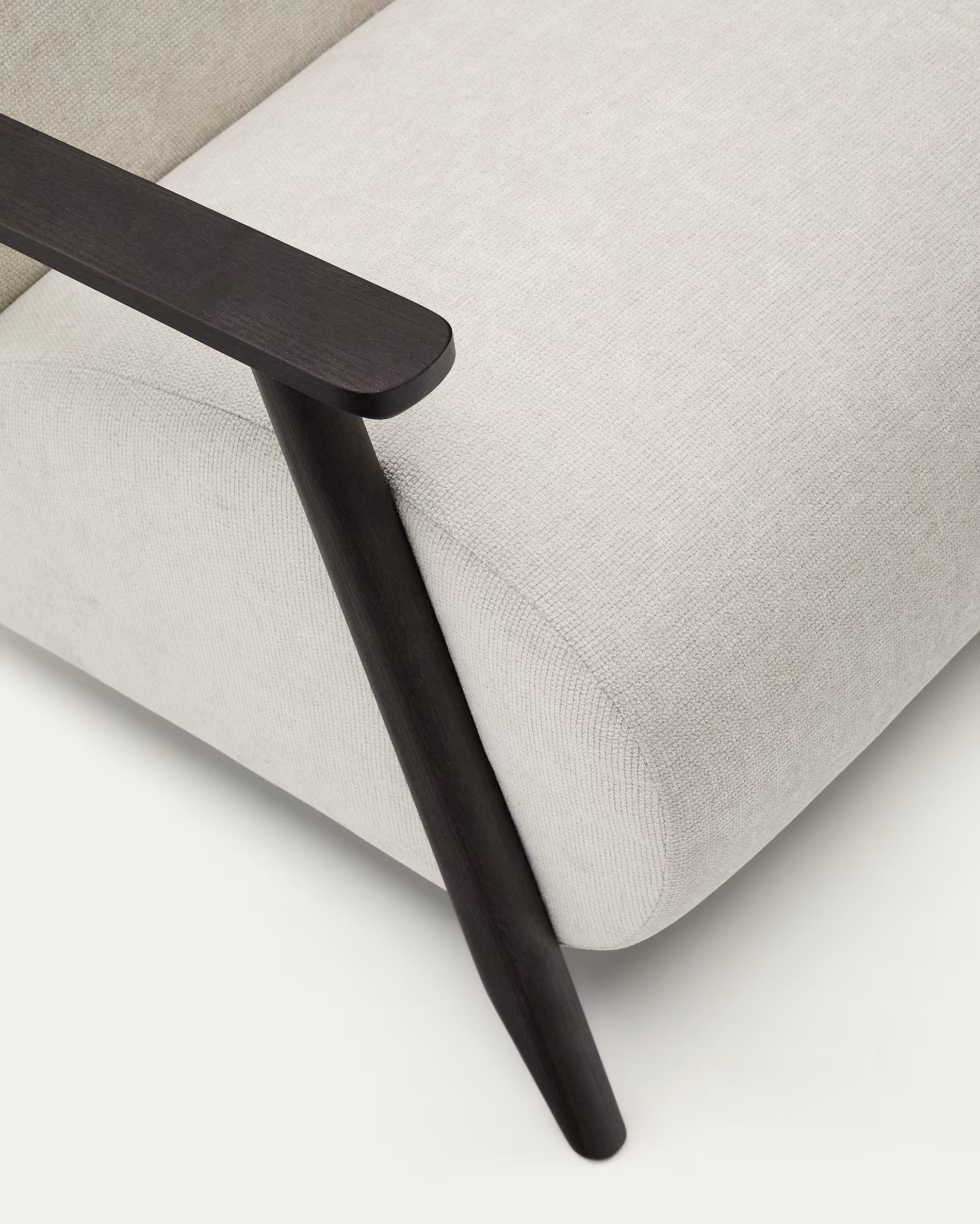 Sessel MEGHAN creme mit schwarzem Gestell