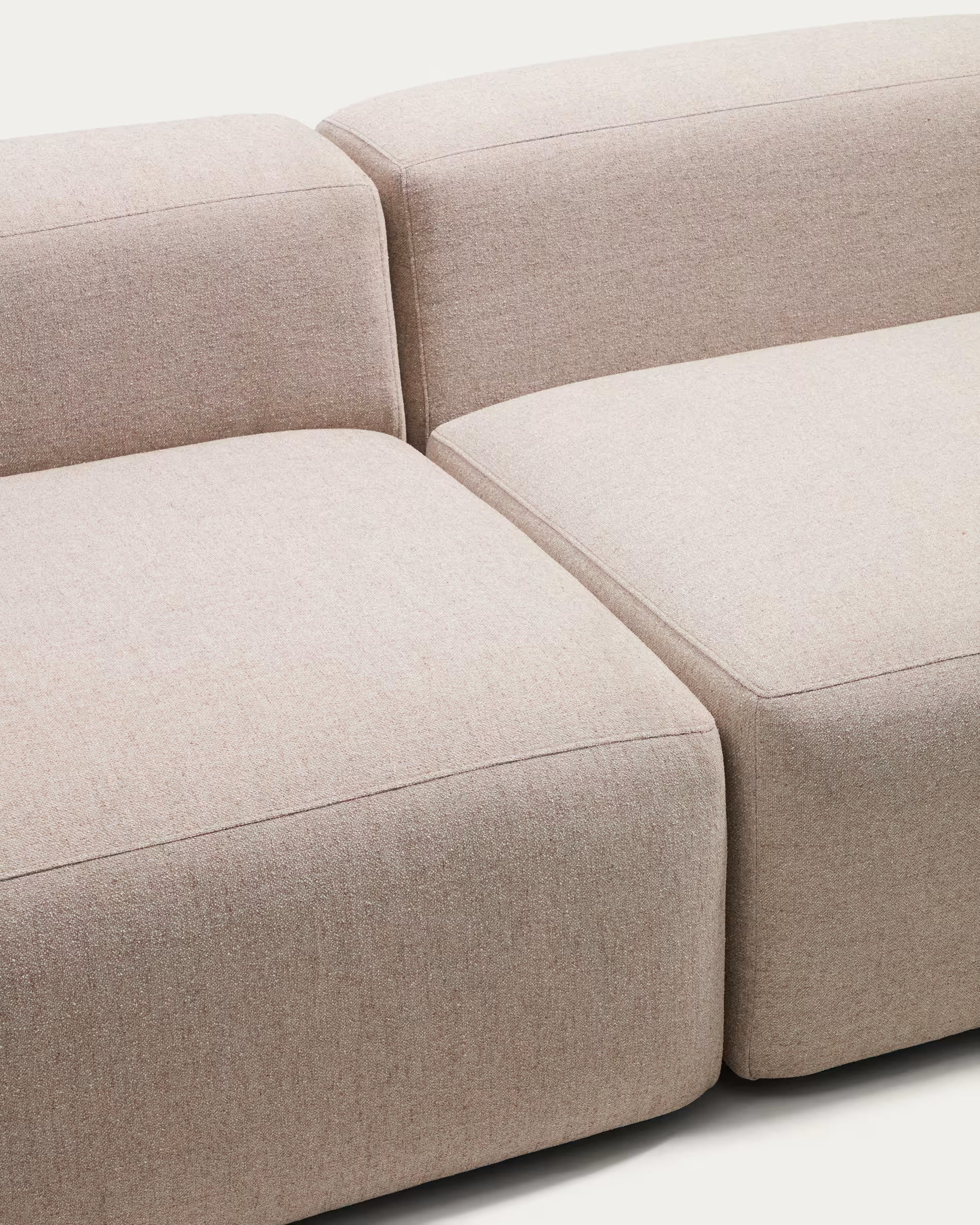 Sofa 3-osobowa lewostronna BLOK beżowy szenil