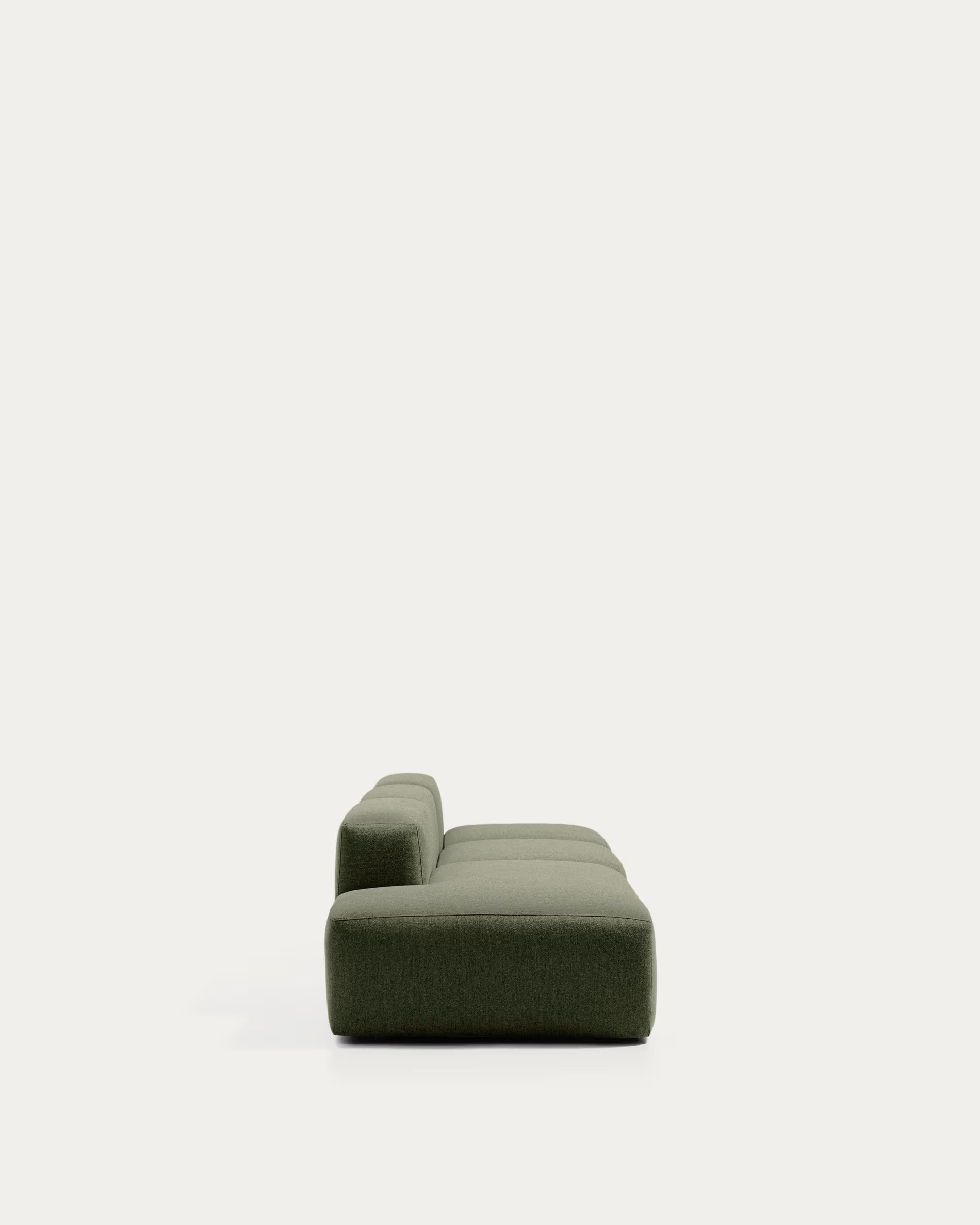 Sofa 3-osobowa lewostronna BLOK ciemnozielony szenil
