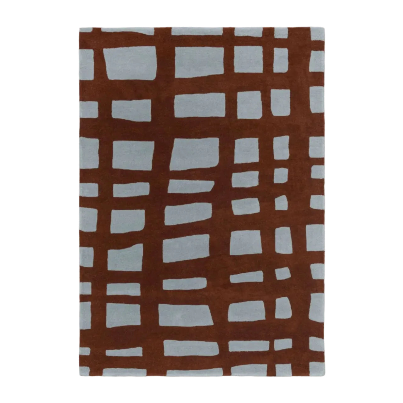 ARLO BRICK rug in burgundy with gray