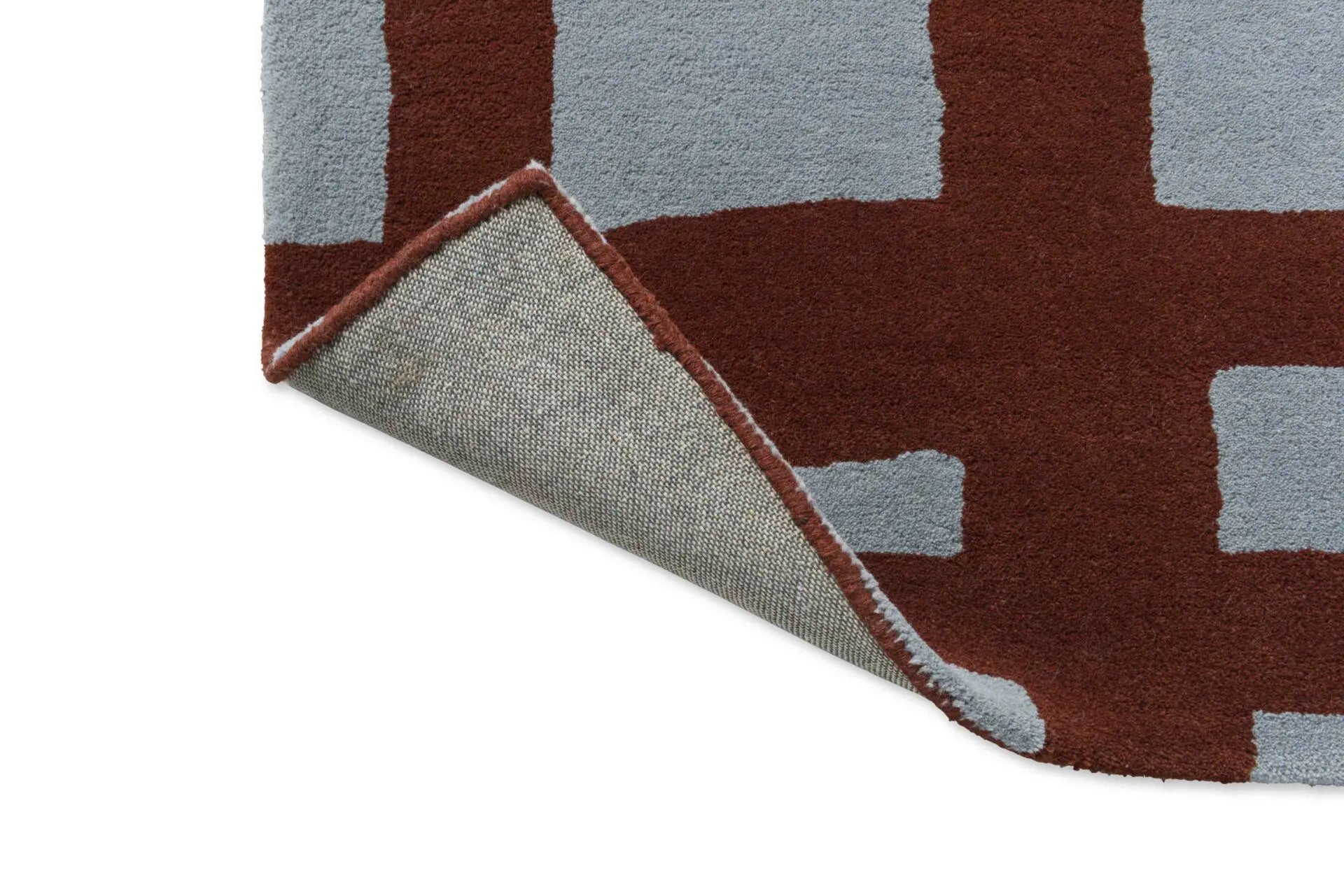 ARLO BRICK rug in burgundy with gray