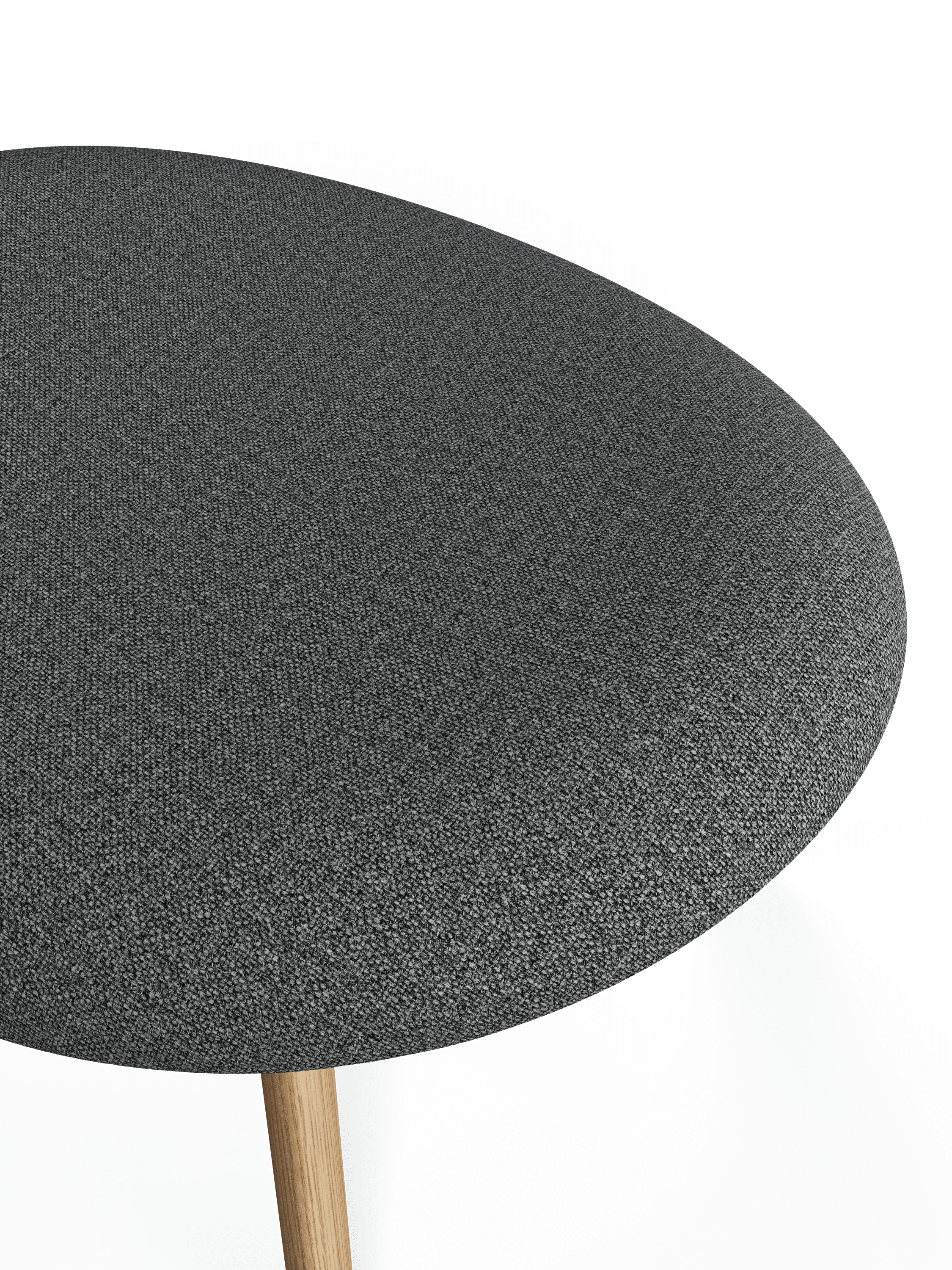 Hocker SLAB grau mit Eichenbasis