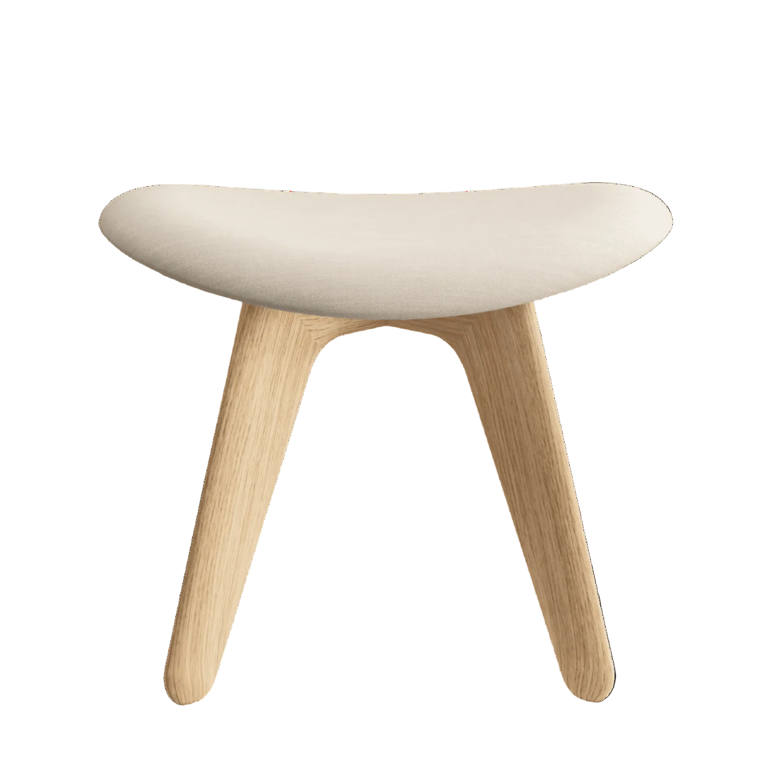 Cream SLAB Footrest with Oak Base