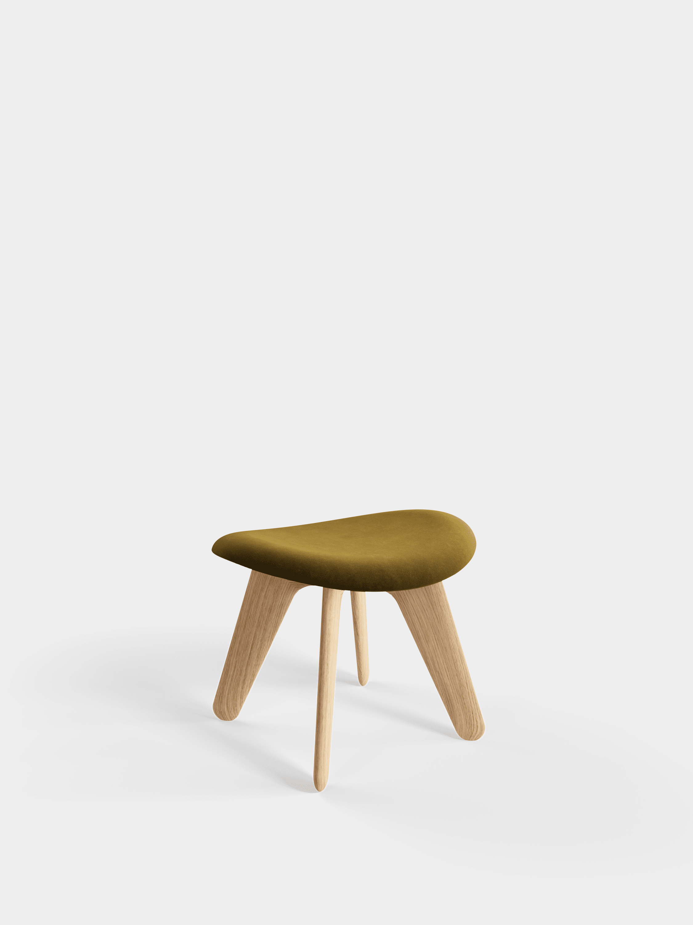 Fußstütze SLAB khaki mit Eichenbasis