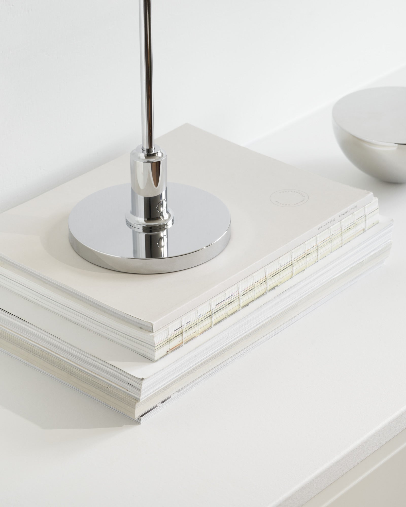 Portable lamp PH 2/1 white with chrome base