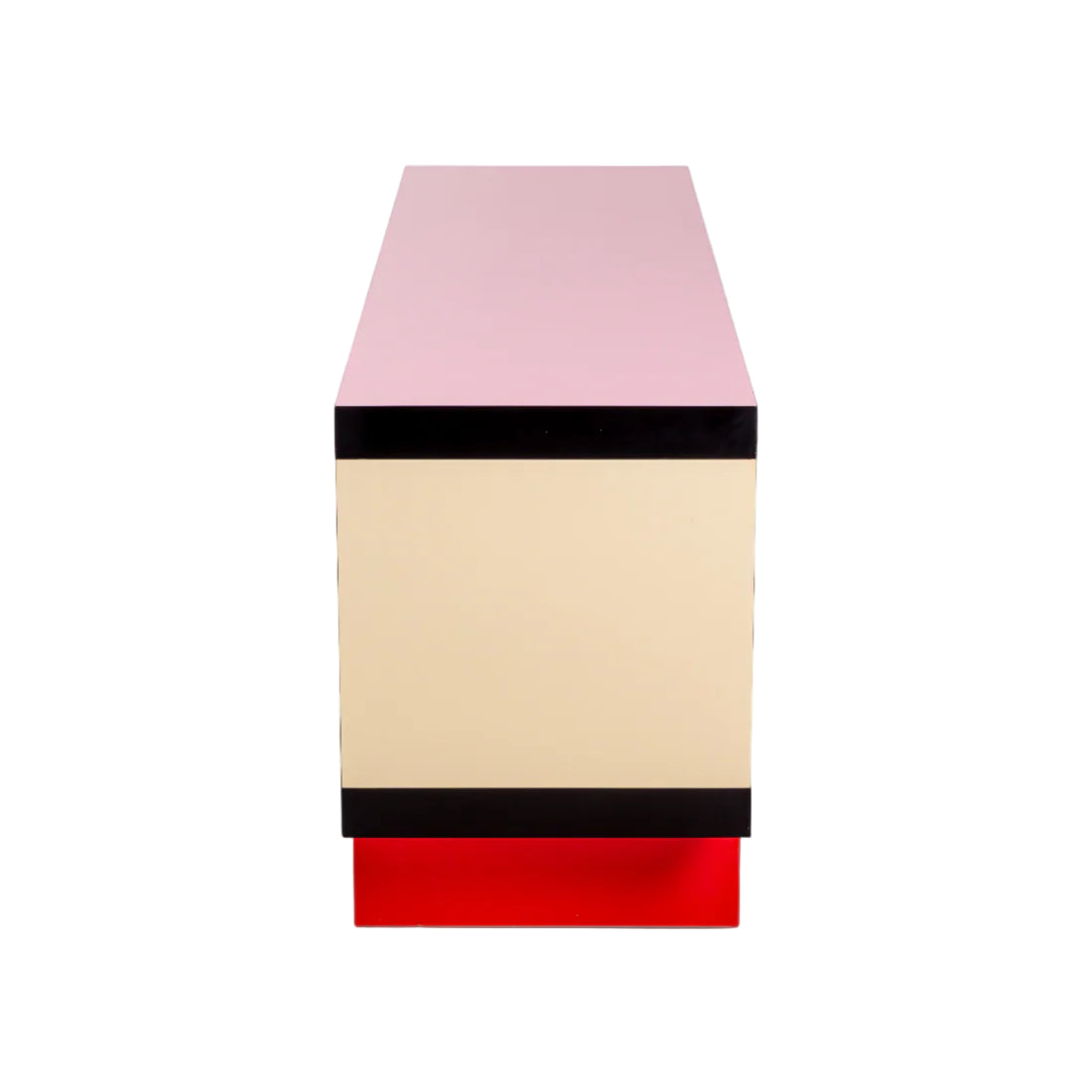 Kommode SUPERCABINET TERRAZZO weiß mit Rosa und Rot