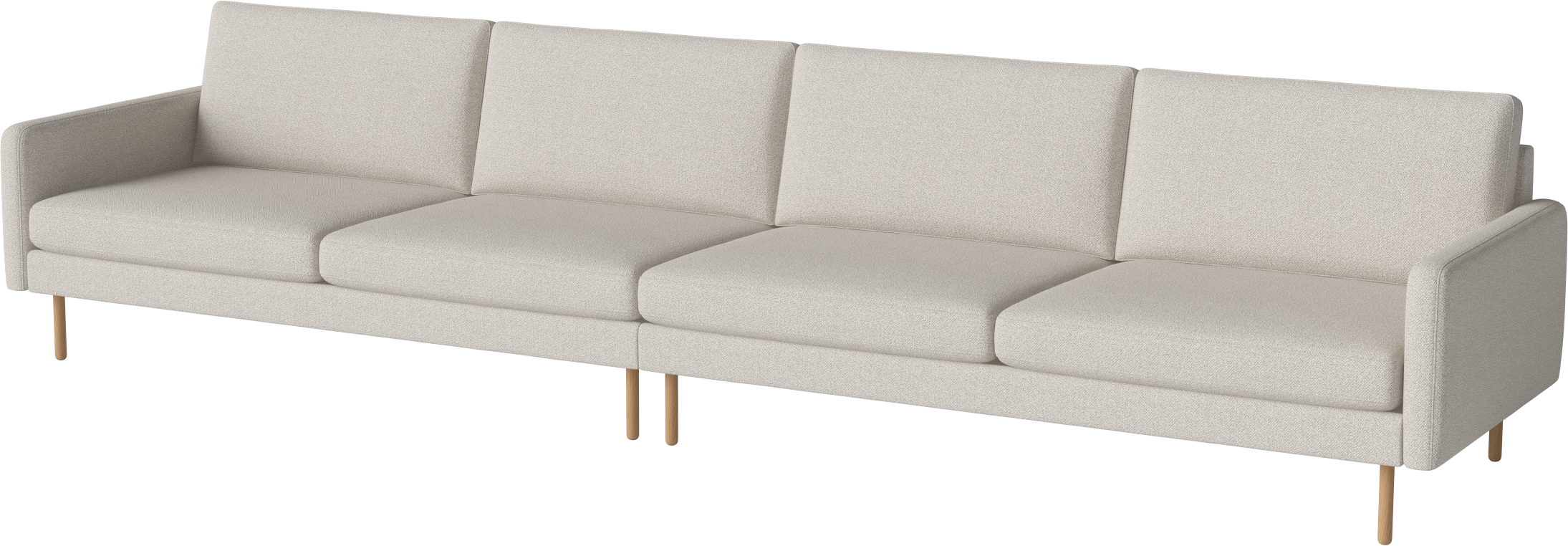 5-person sofa Scandinavia Remix base of oak wood