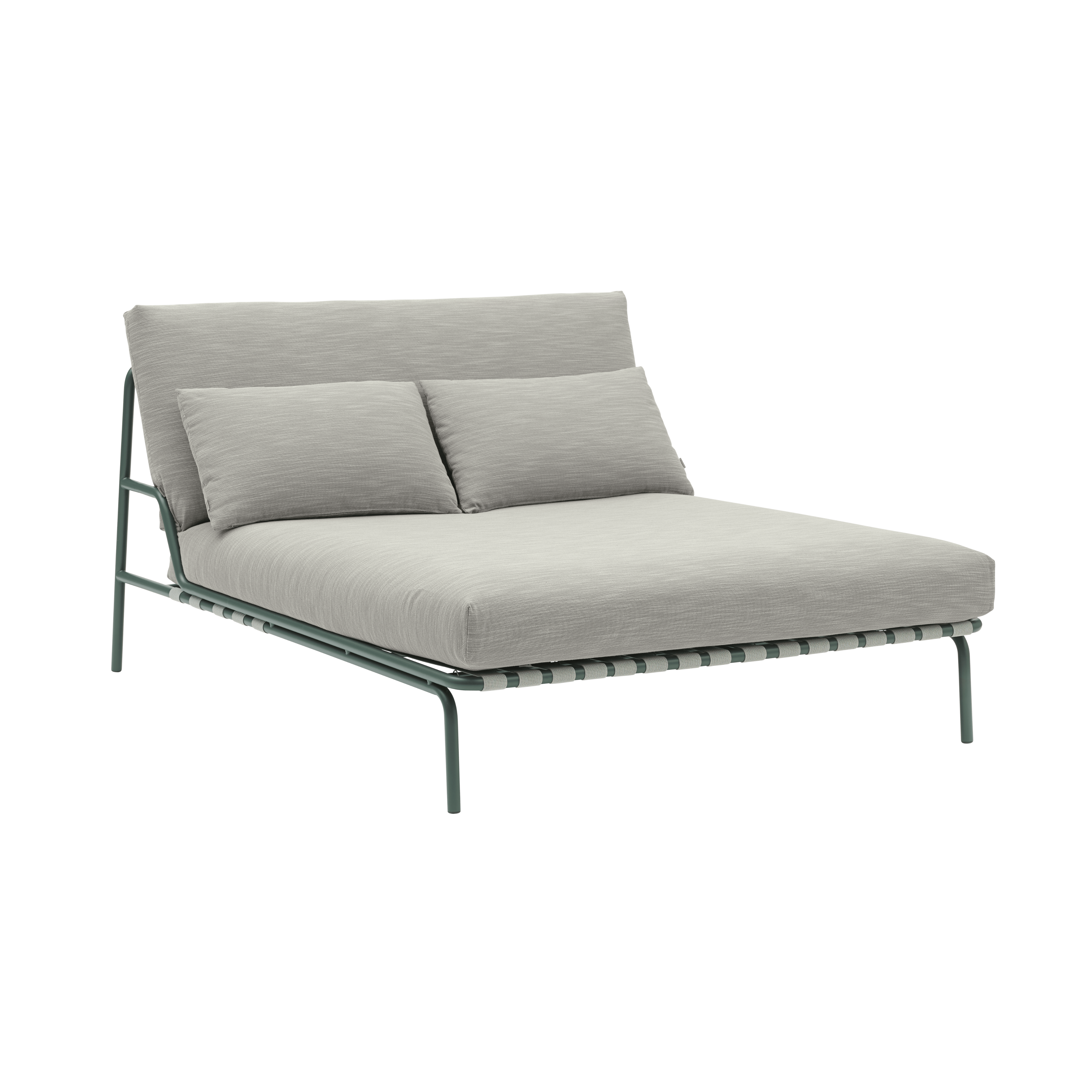 Outdoor Lounger SETTLE gray with green base