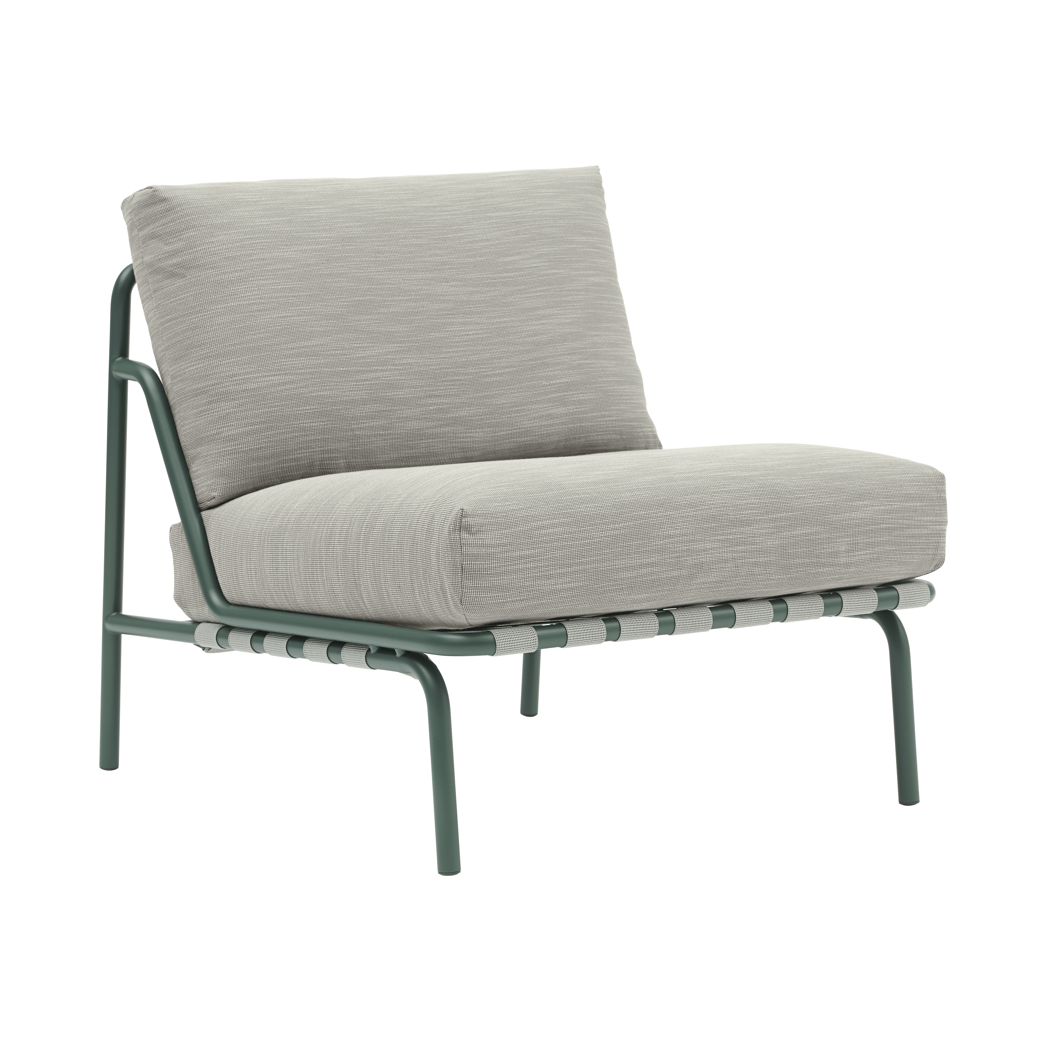 SETTLE Outdoor Armchair Gray with Green Base