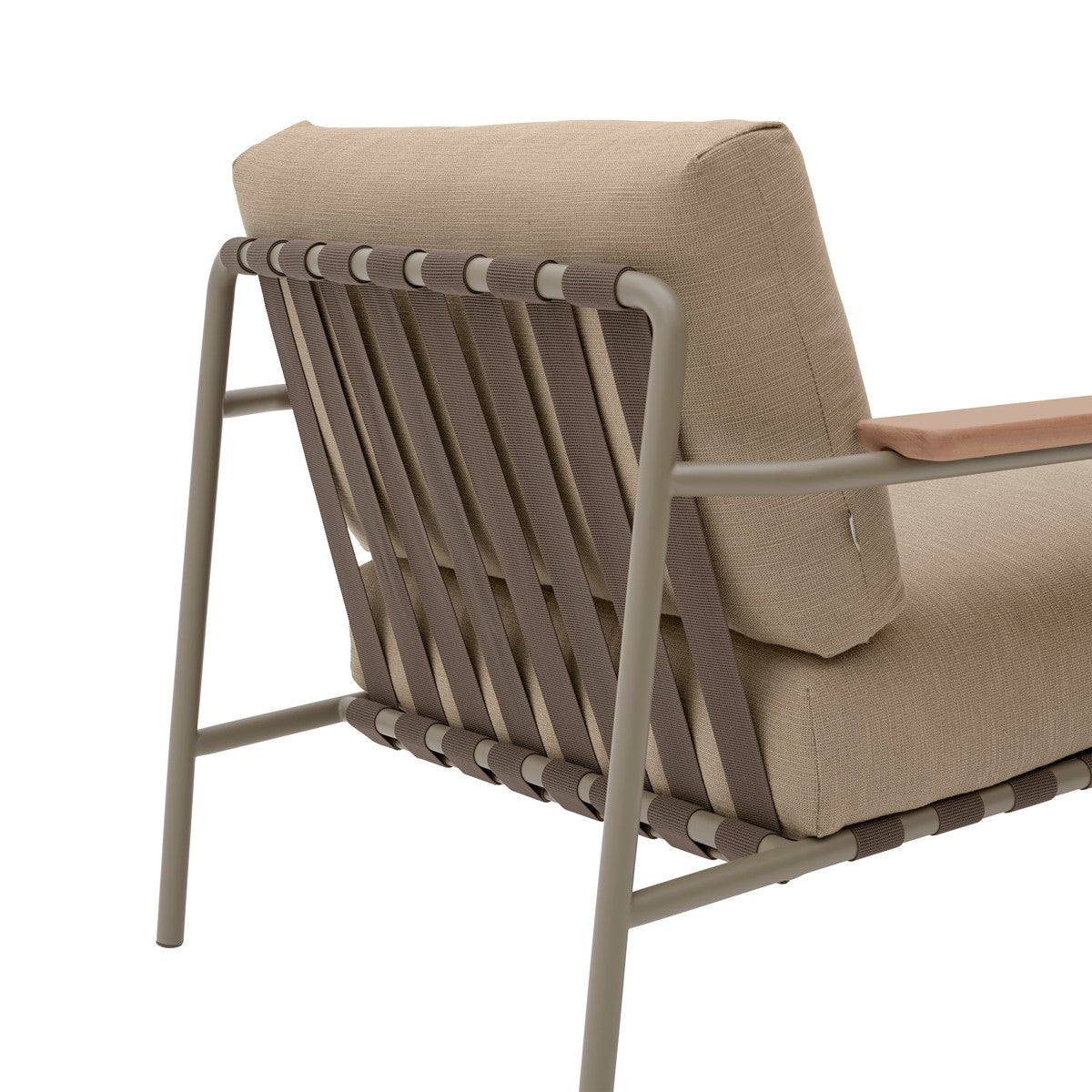 SETTLE Brown Outdoor Armchair with Taupe Base