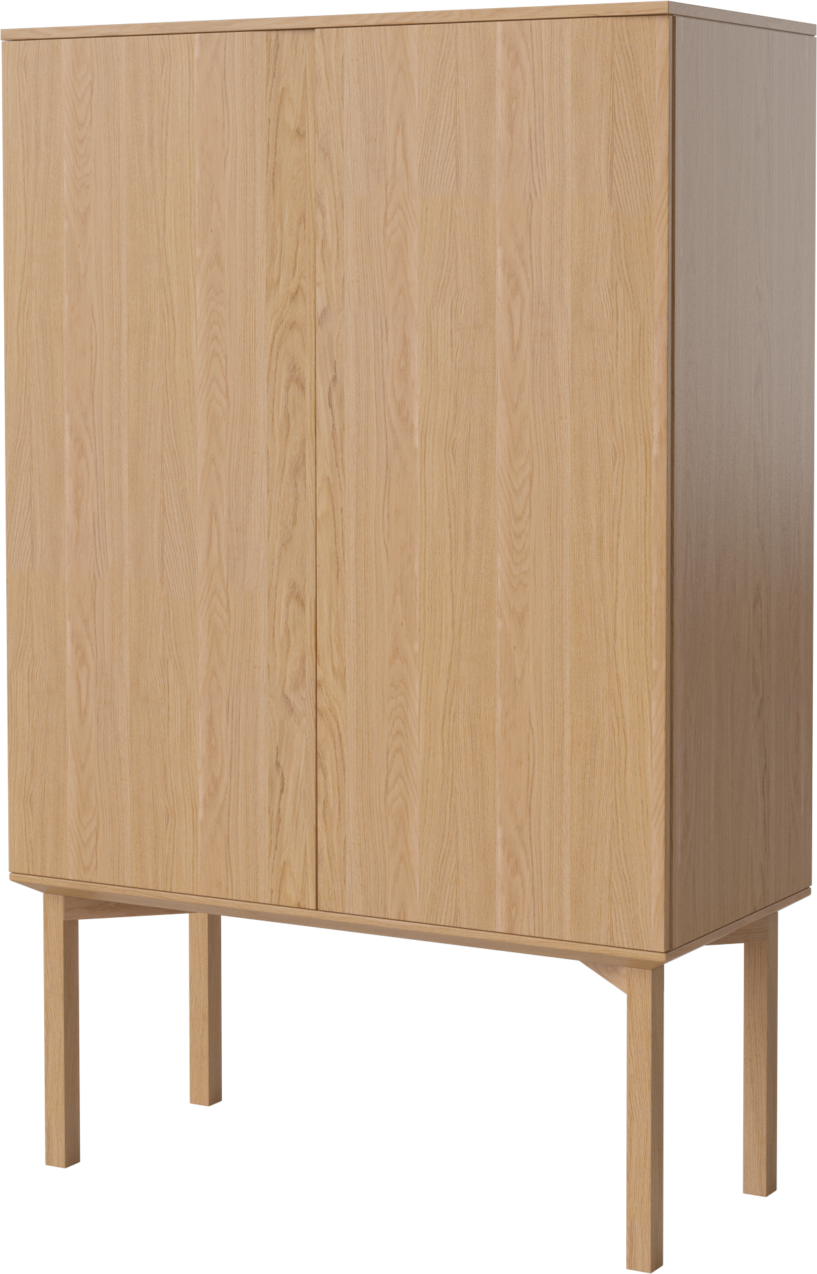 Stille Kabinett Eichenholz mit einer hölzernen Basis