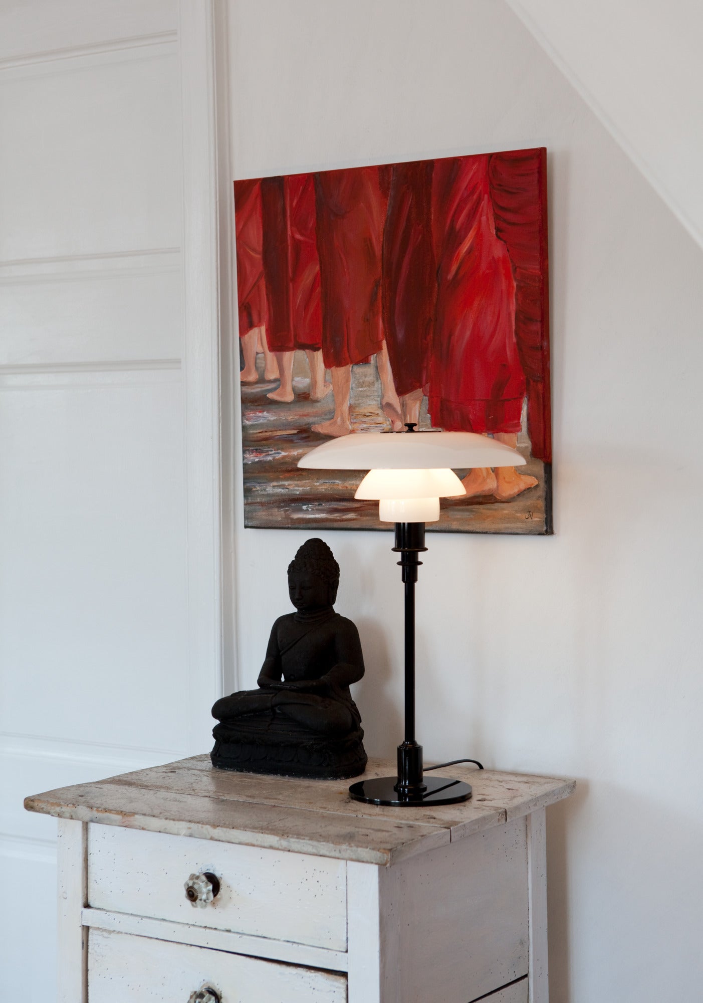 PH 3/2 table lamp white with black base