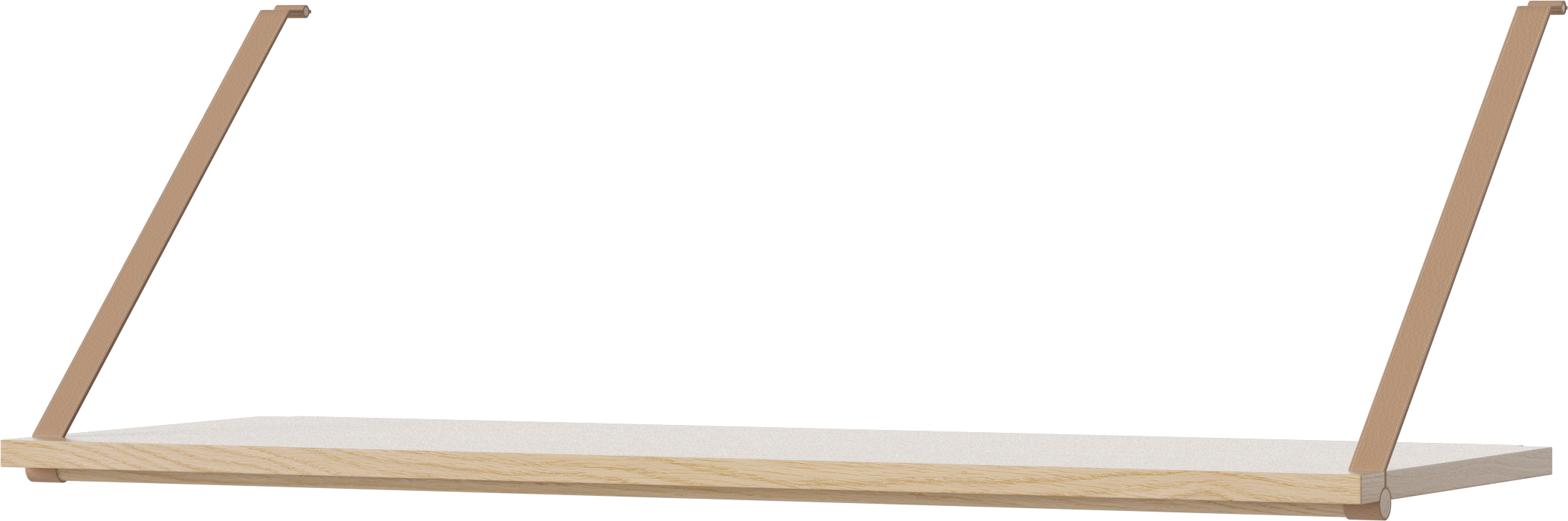 STRAP shelf - a single bleached oak wood module