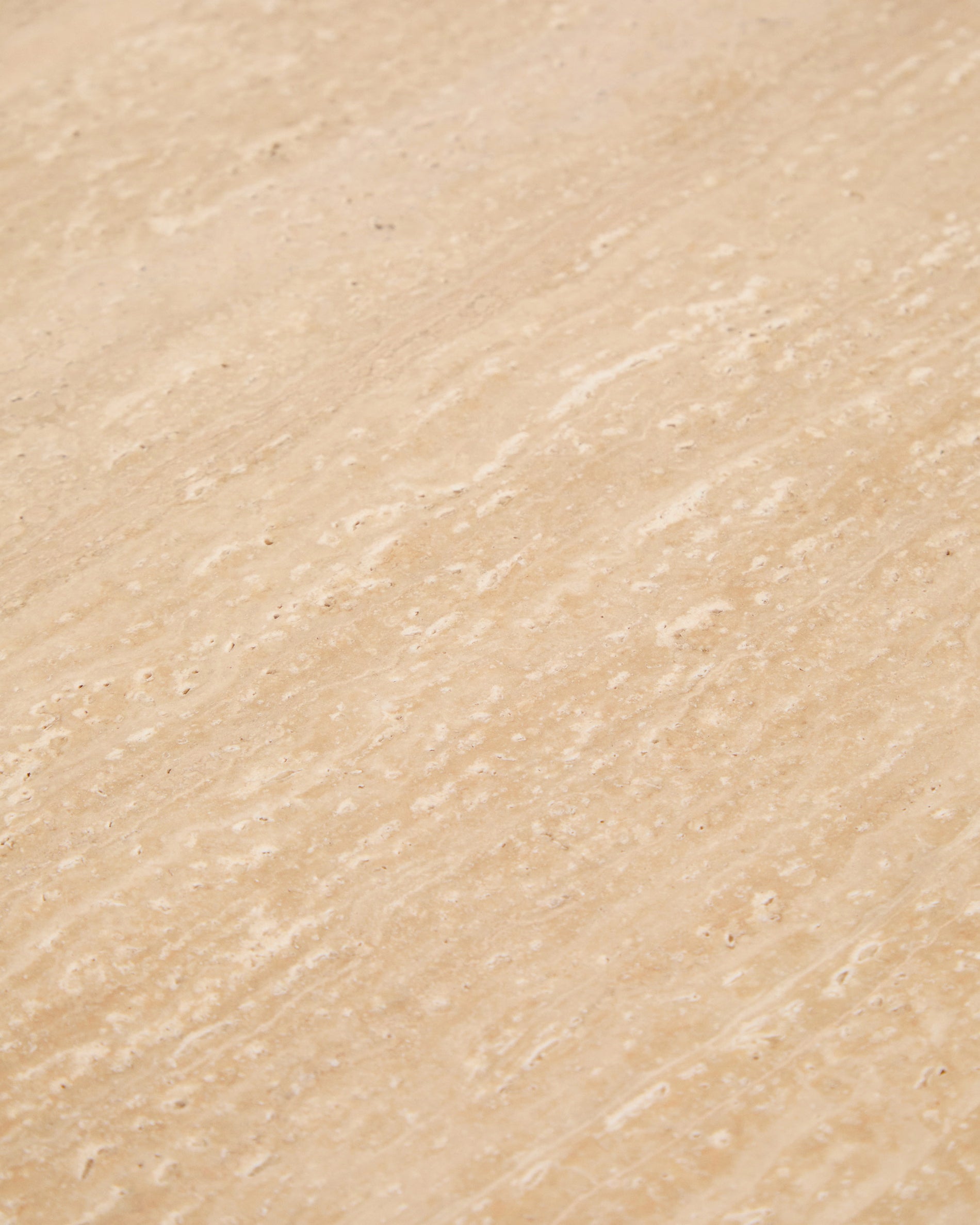 PIRITA Side Table in Travertine with Wooden Base