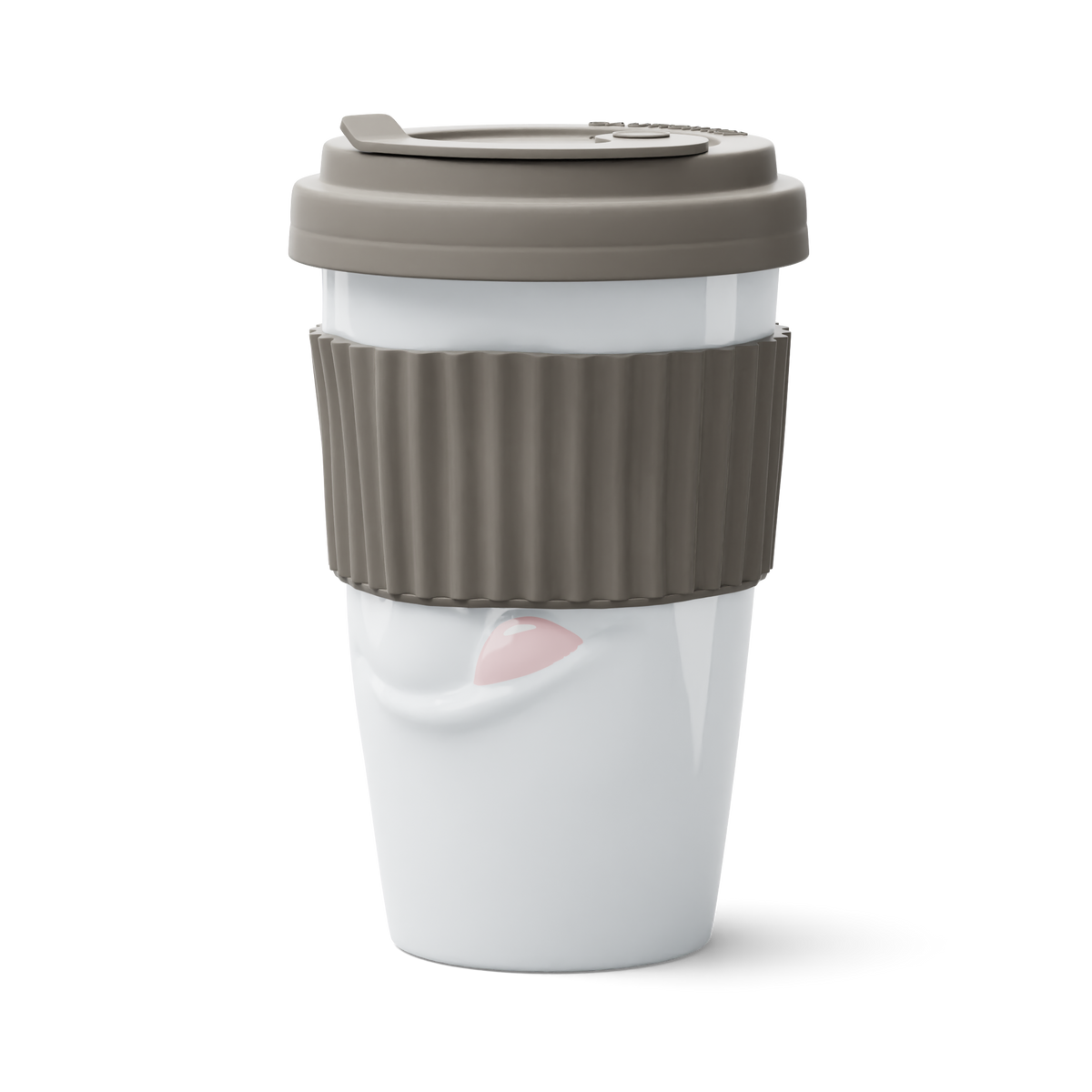 Becher mit Deckel TASTY - MOVIE EDITION in Kaffee-Optik