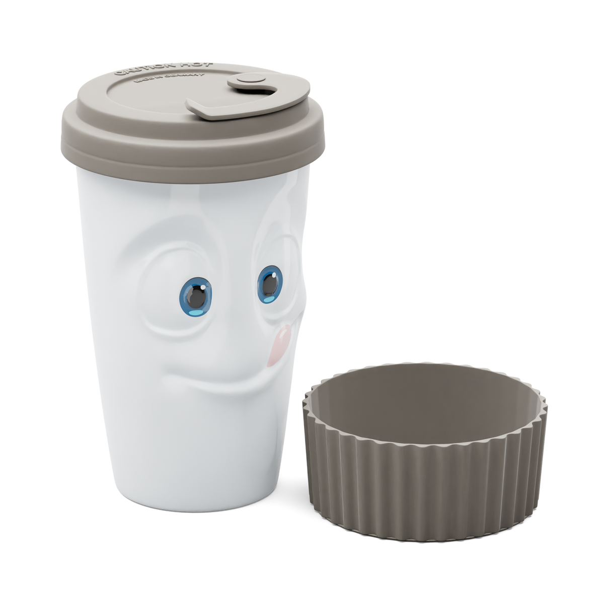 Becher mit Deckel TASTY - MOVIE EDITION in Kaffee-Optik