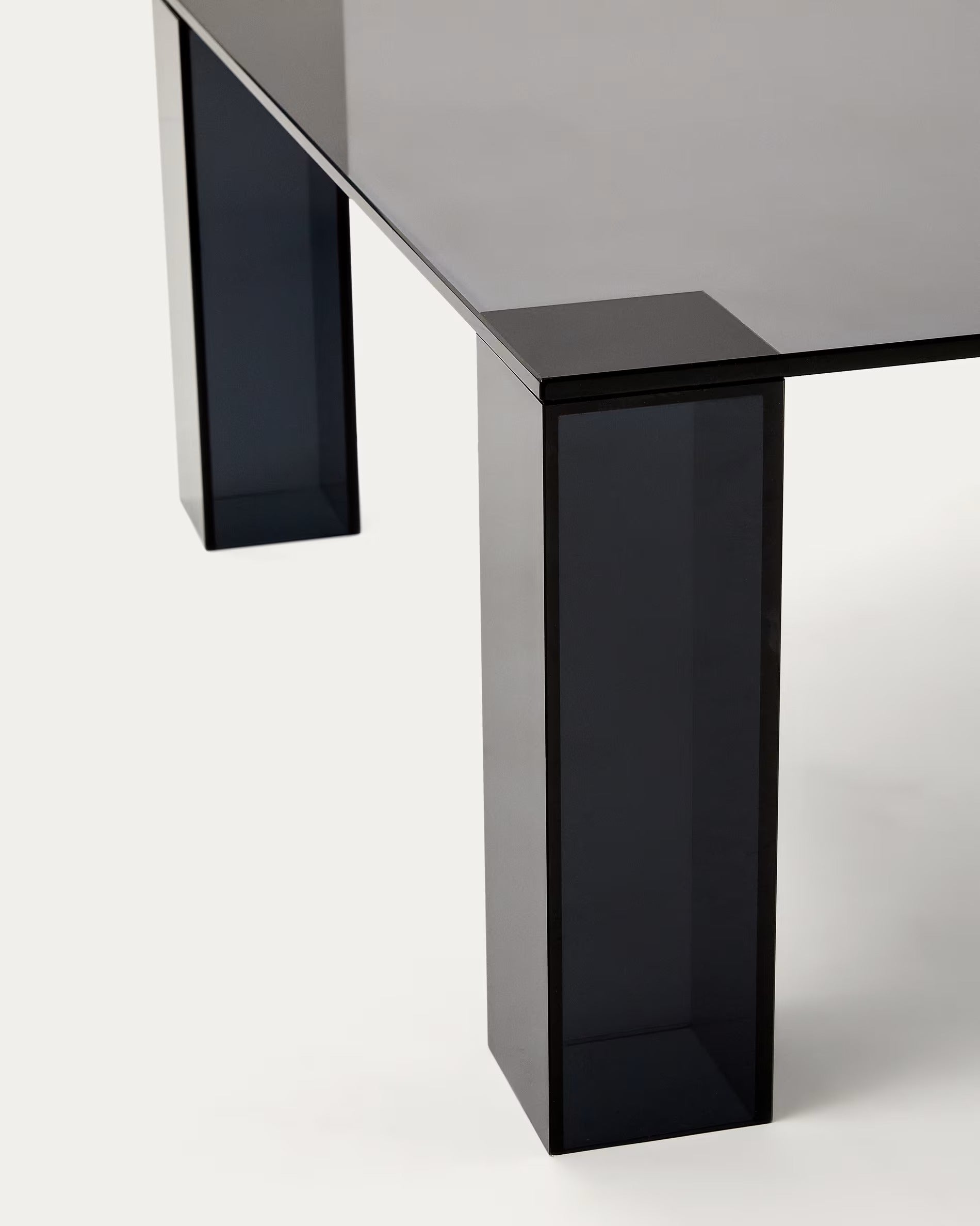 Square Coffee Table ADULARIA Dark Gray Tempered Glass
