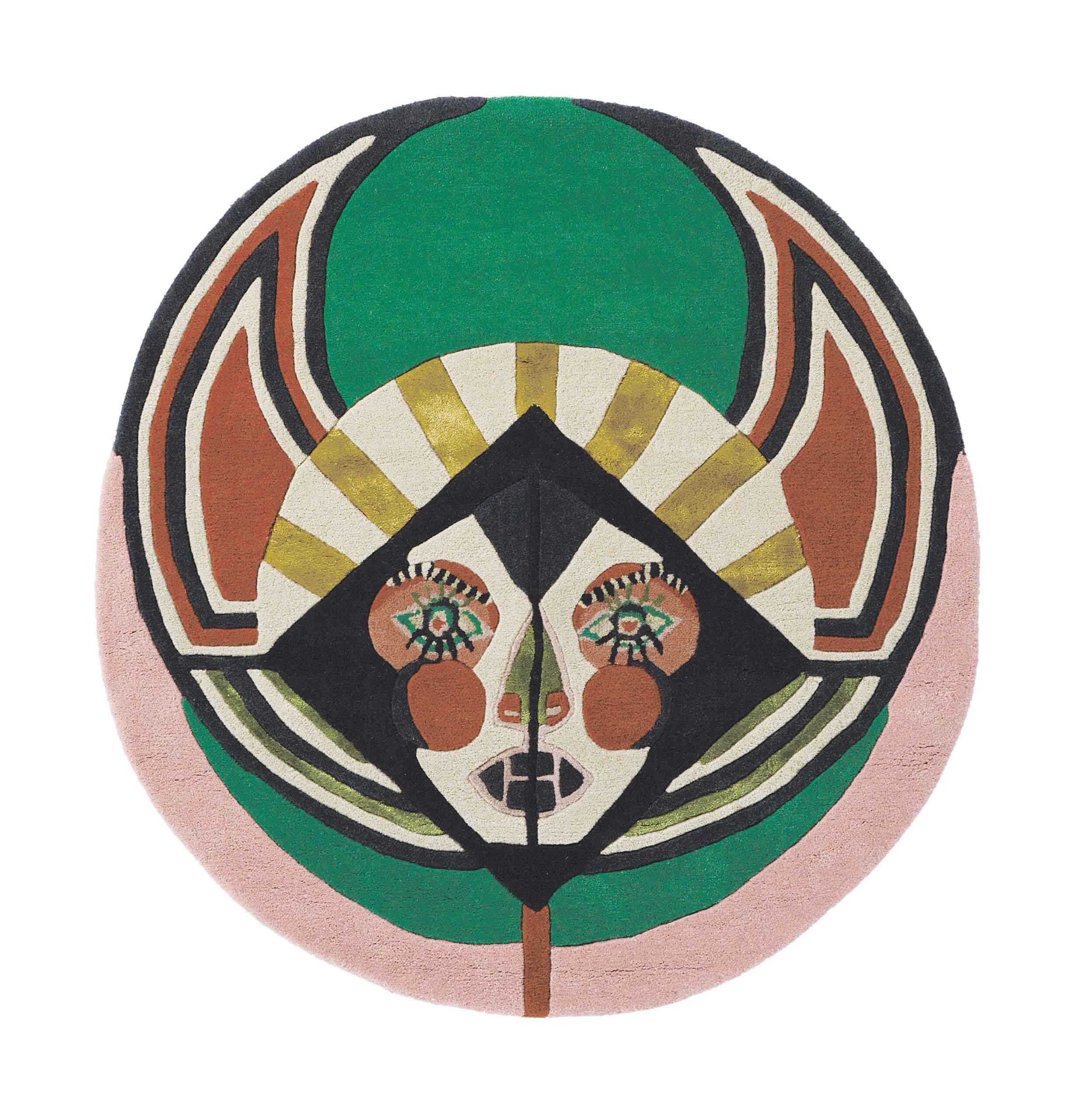 Round rug Zodiac Virgo beige-green