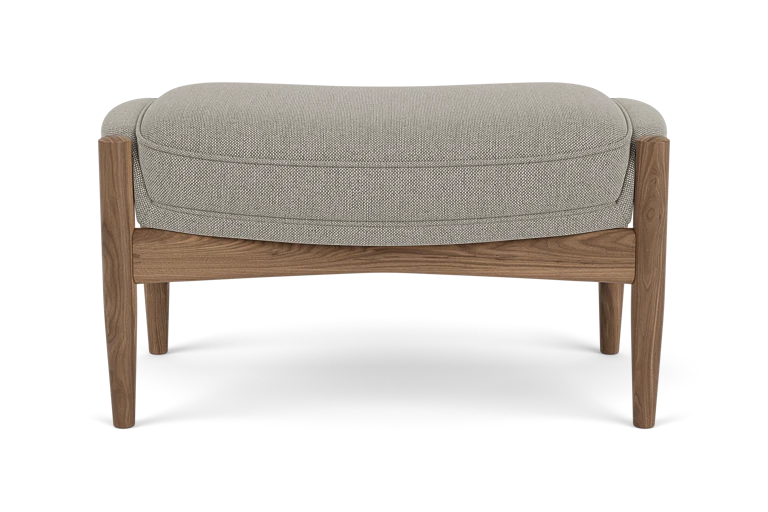 THE SEAL gray footrest with walnut base