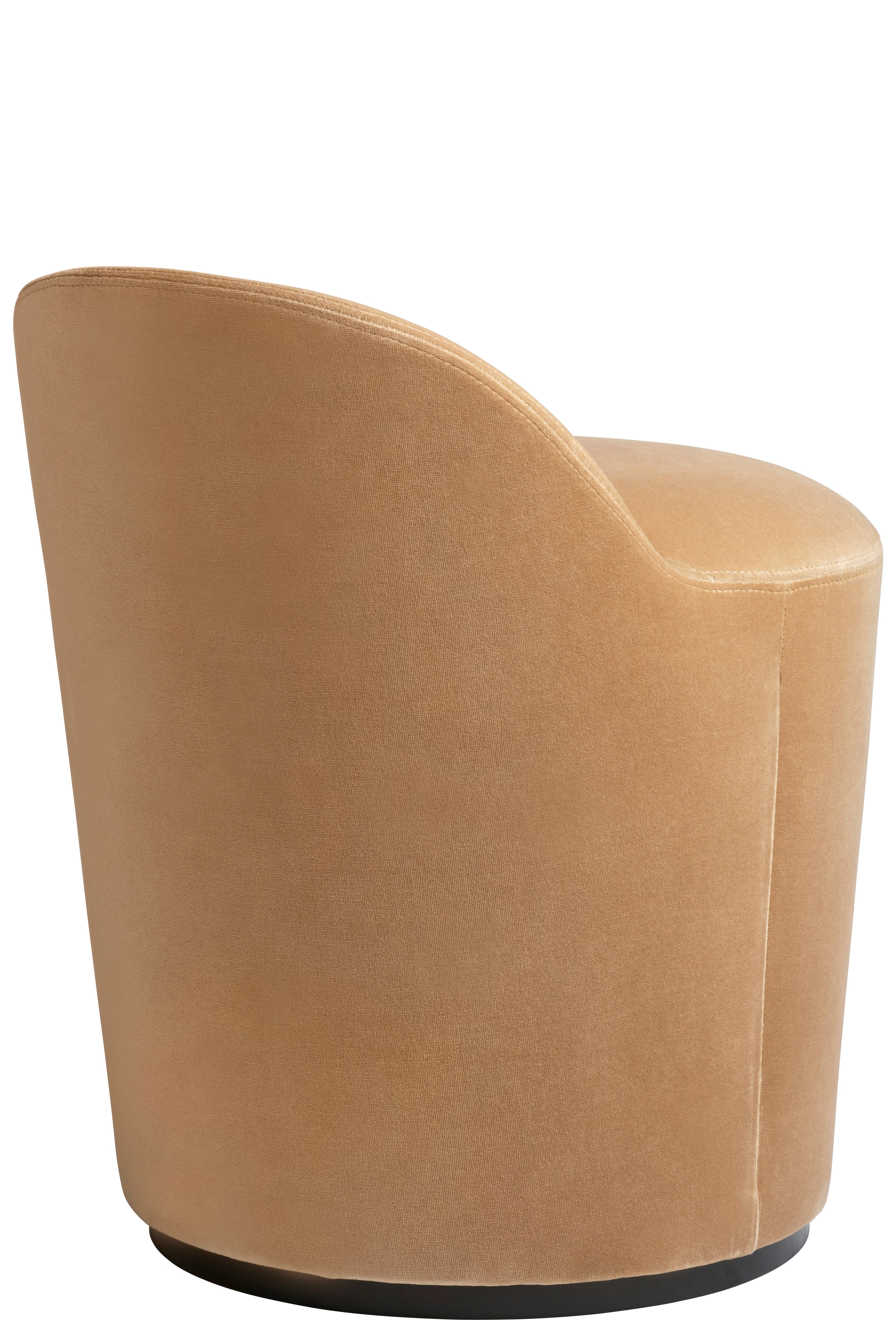 Puf TAIL gepolstert mit schwarzem Fuß