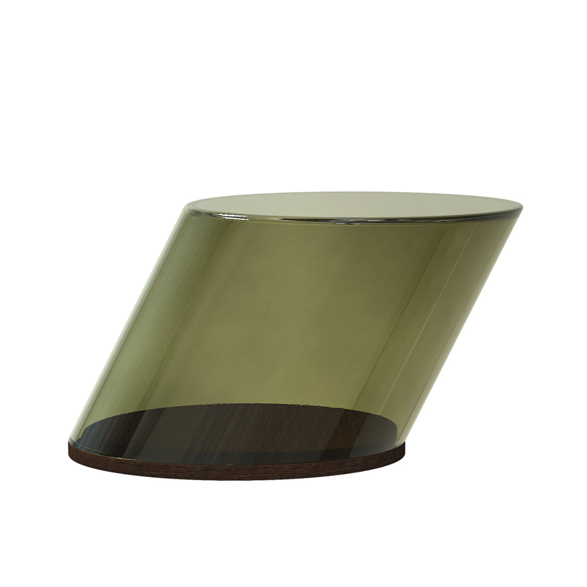 TILT Coffee Table in Dark Green Glass