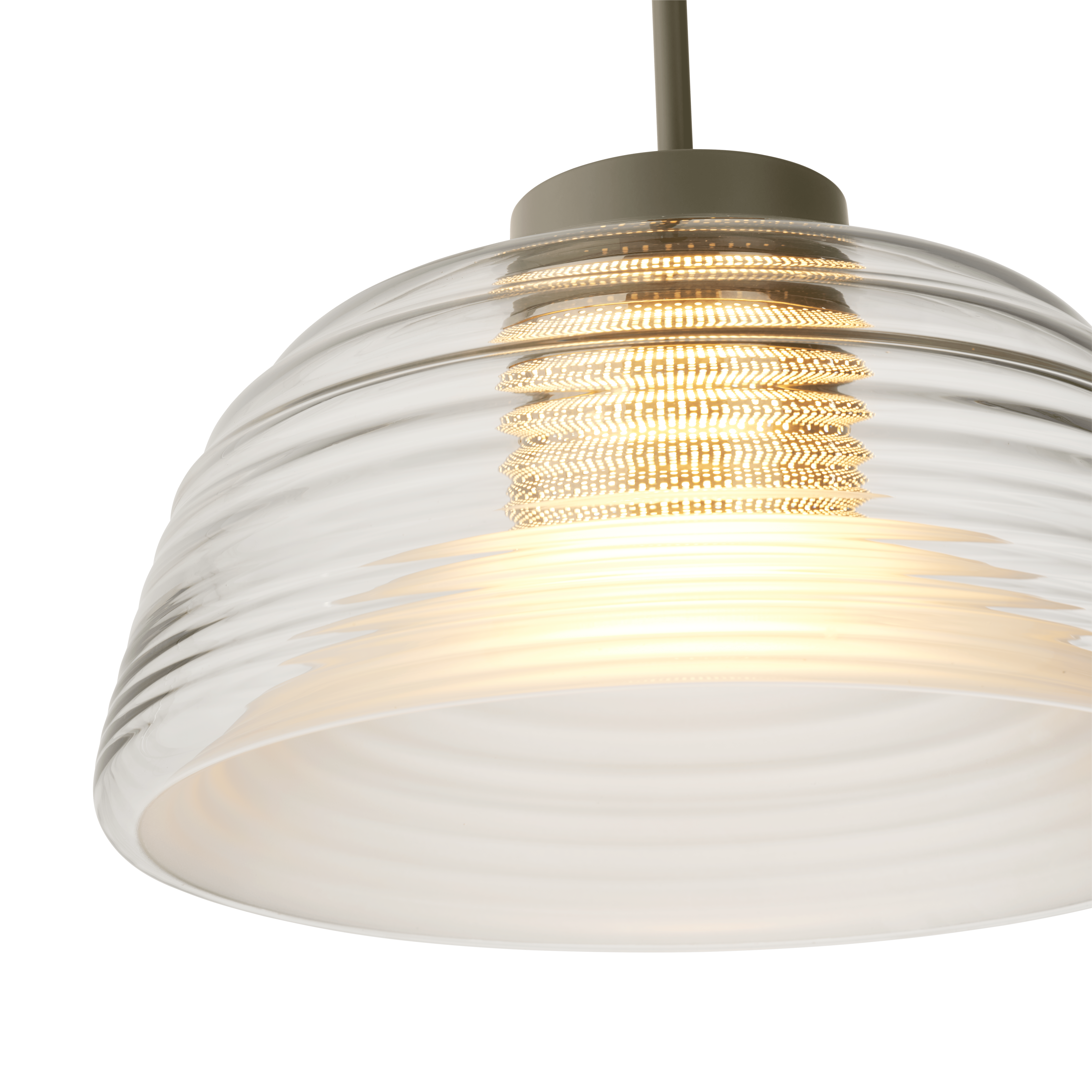 Pendelleuchte TWO-LAYER olivgrün
