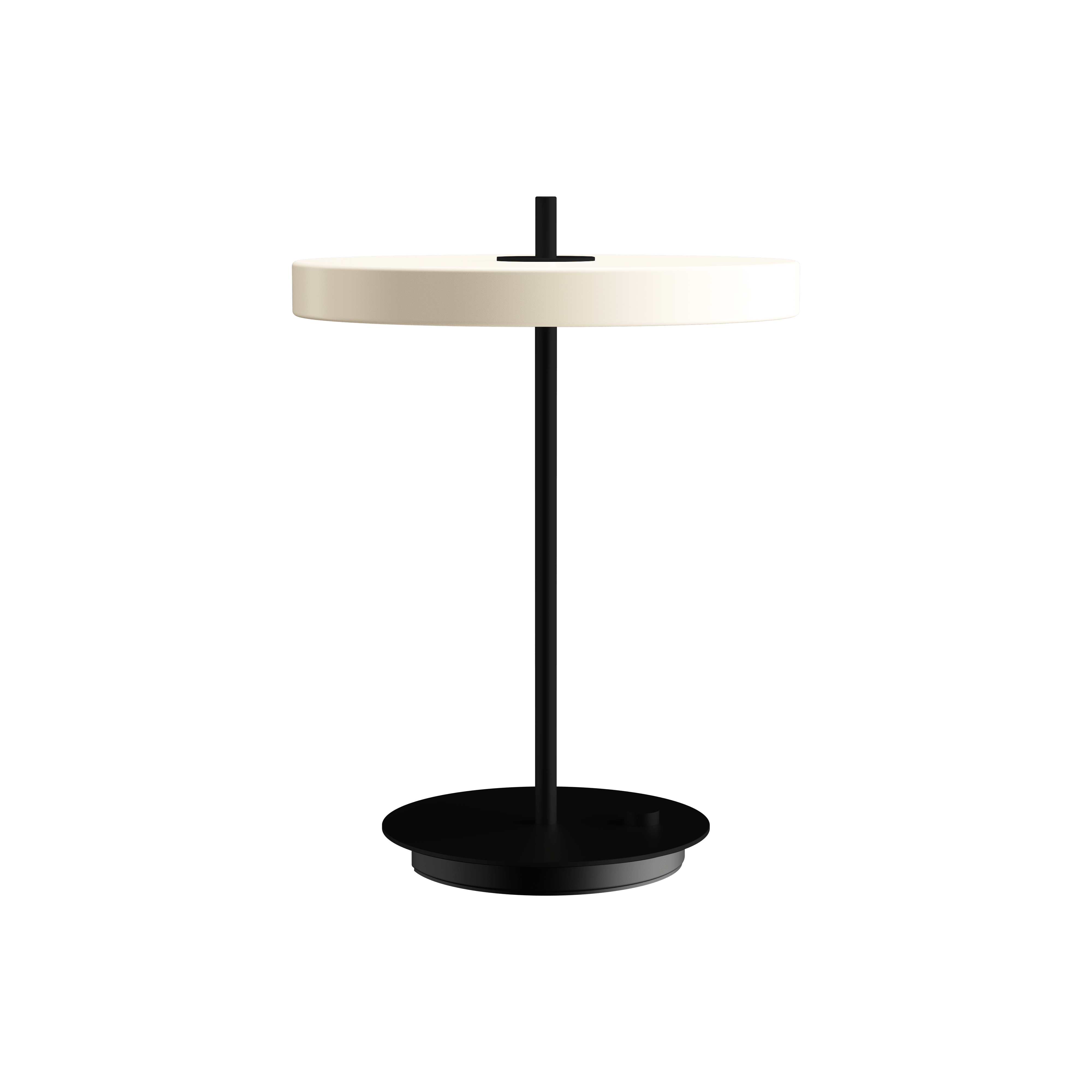 Tragbare Lampensternung bewegen sich weiß mit einer schwarzen Basis weiß