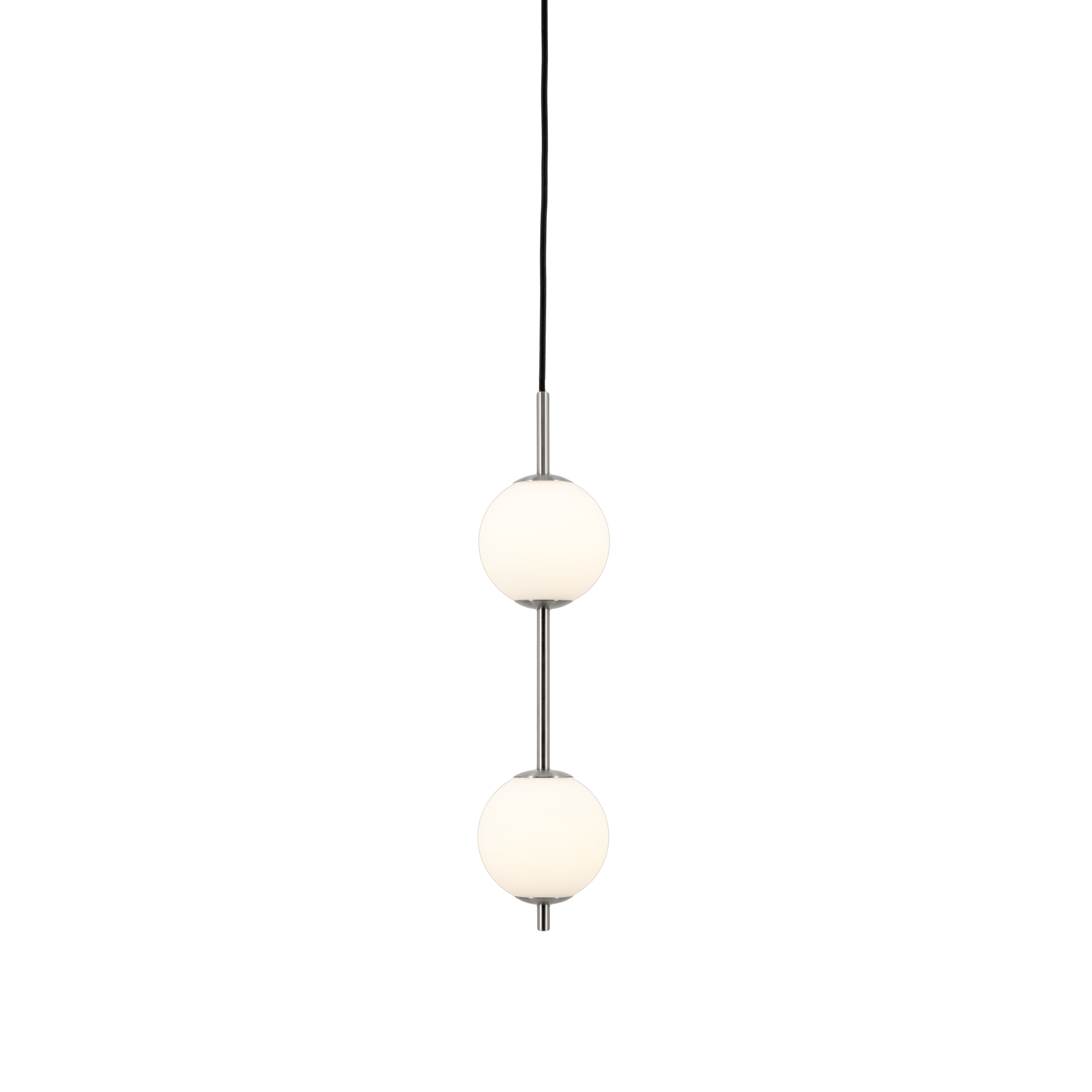 AUDREY white pendant lamp with silver insert