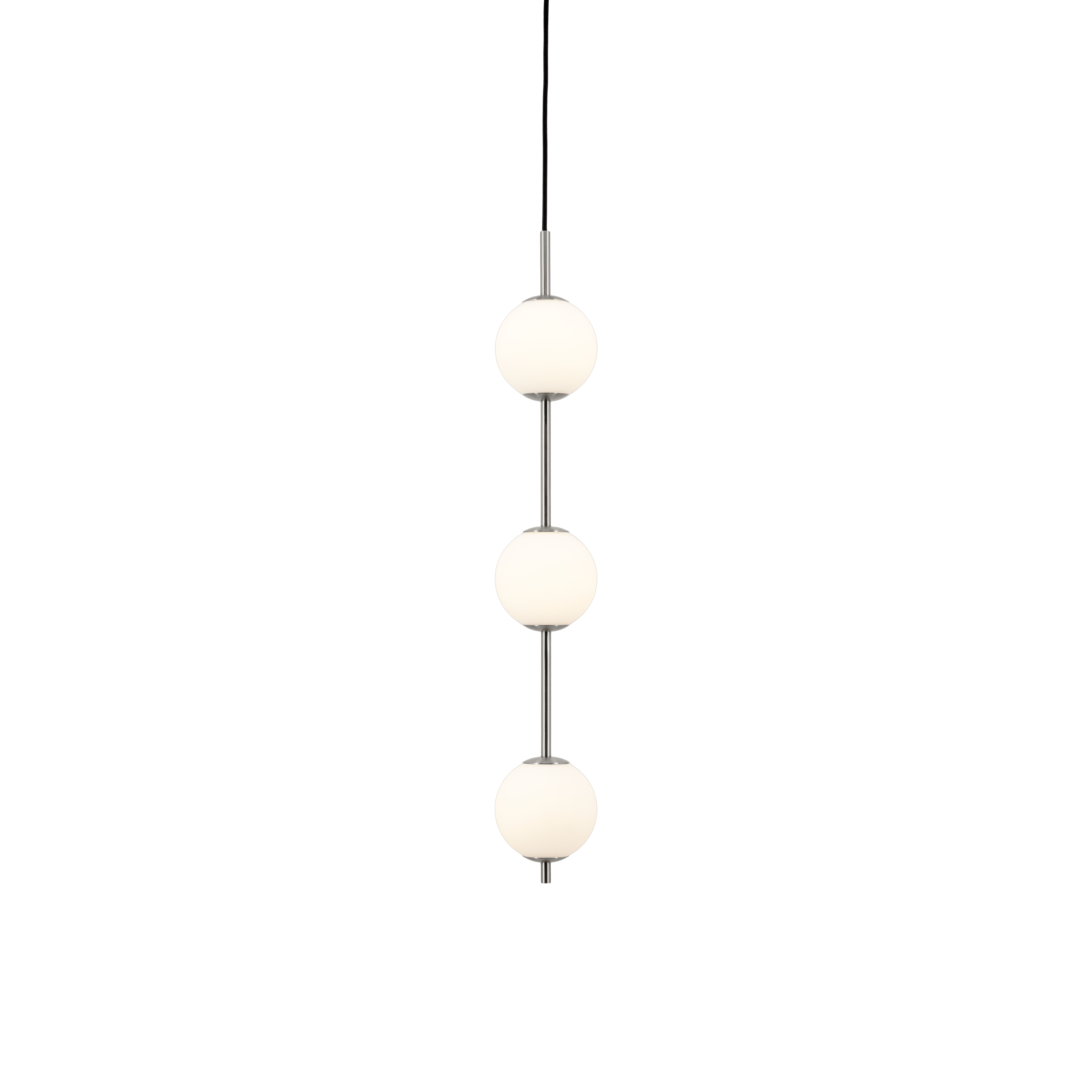 AUDREY white pendant lamp with silver insert