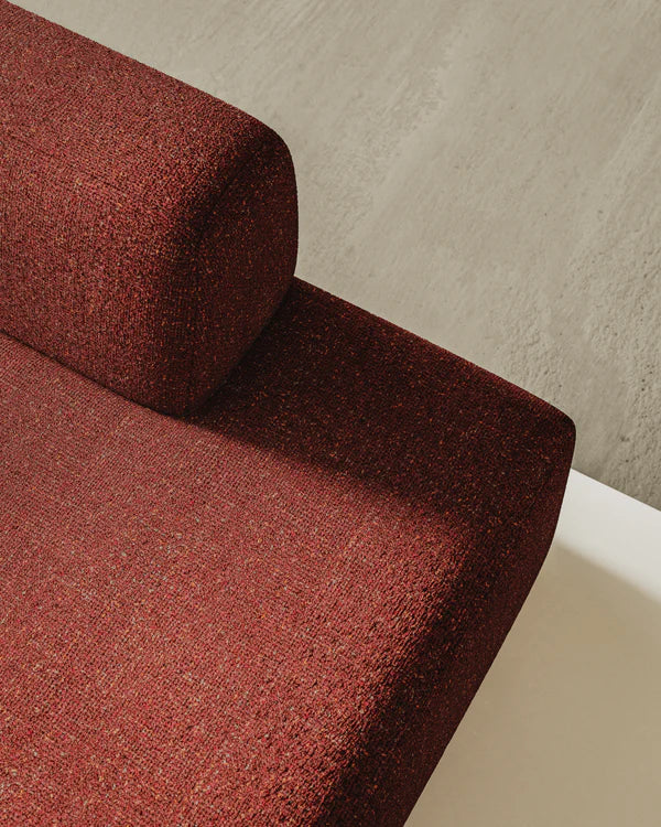 Modulares Sofa UMI - offenes Modul links in kastanienrot