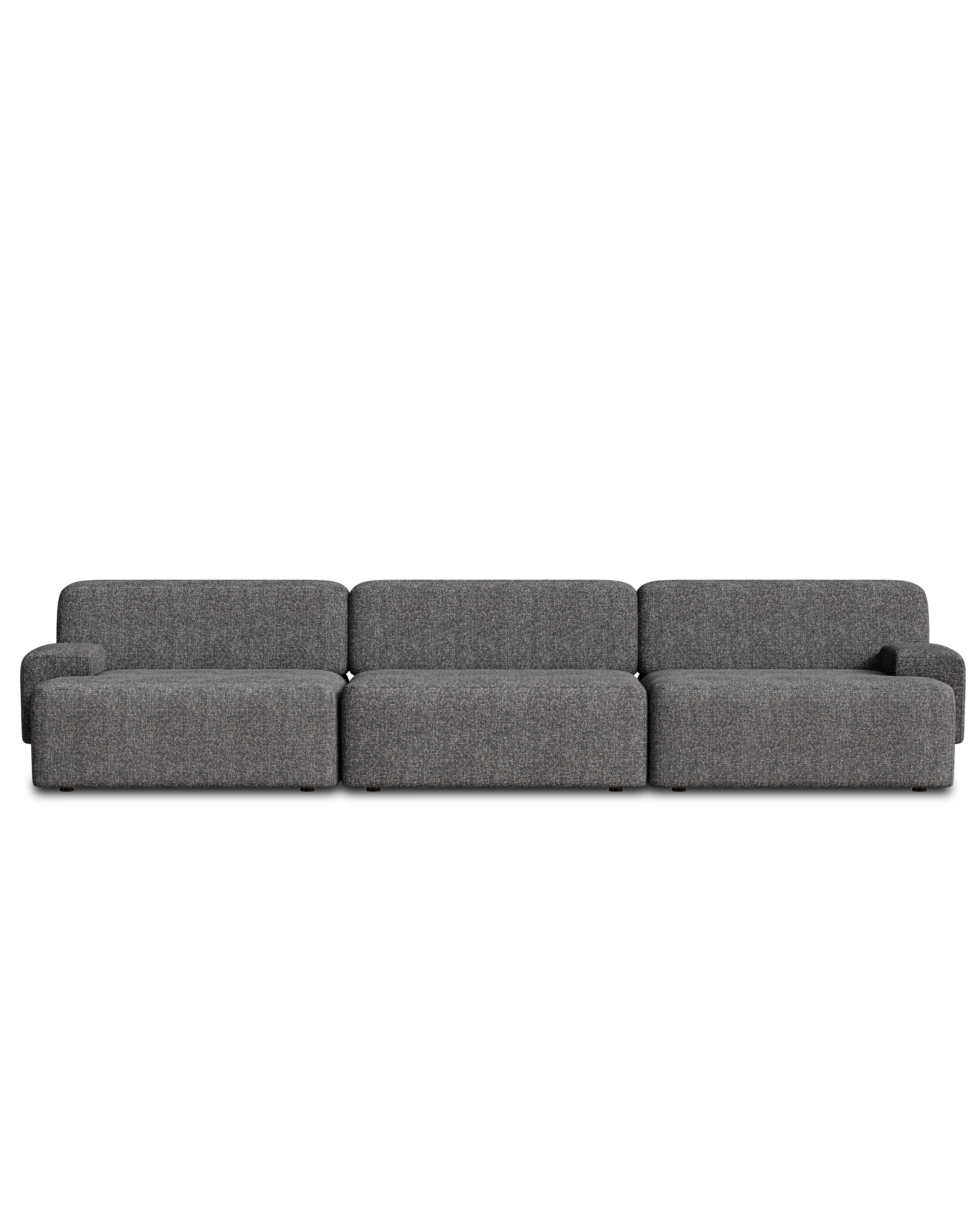 Modularsofa für 3 Personen UMI steinernes Schwarz