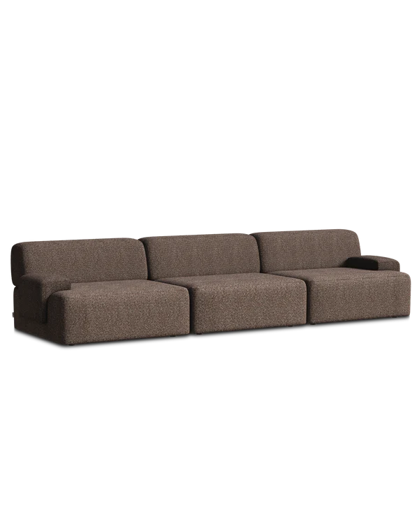 Modulares Sofa UMI - rechte Element in Braun