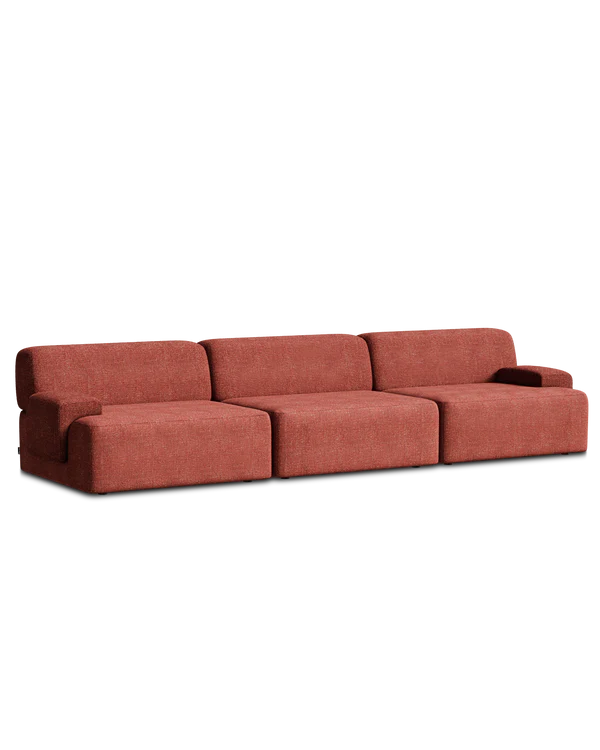 UMI Modular Sofa - Central Element in Chestnut Red