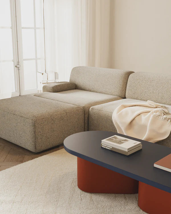 Modulares Sofa UMI - linkes Element in Beige