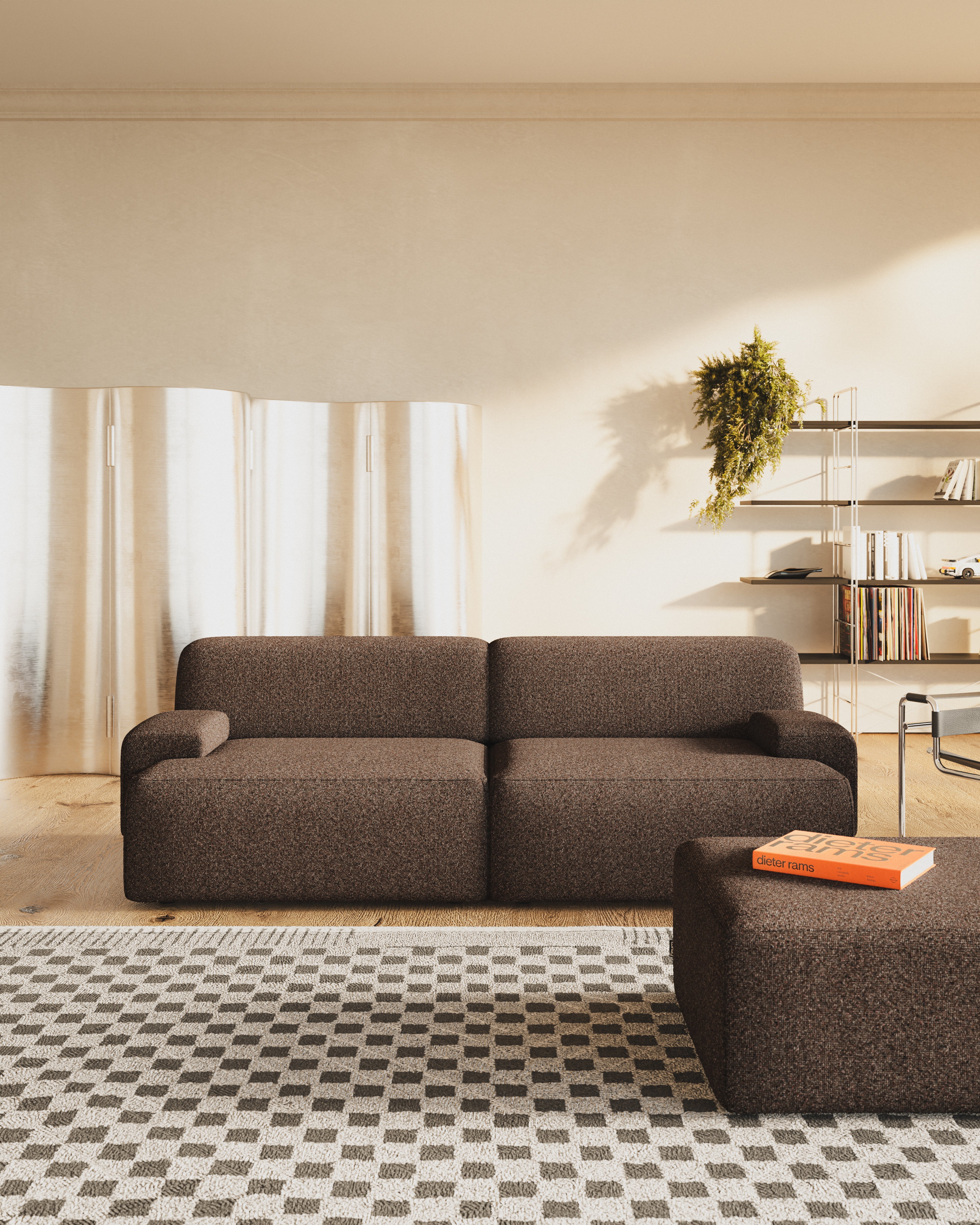 Modular 2-Seater Sofa UMI Brown