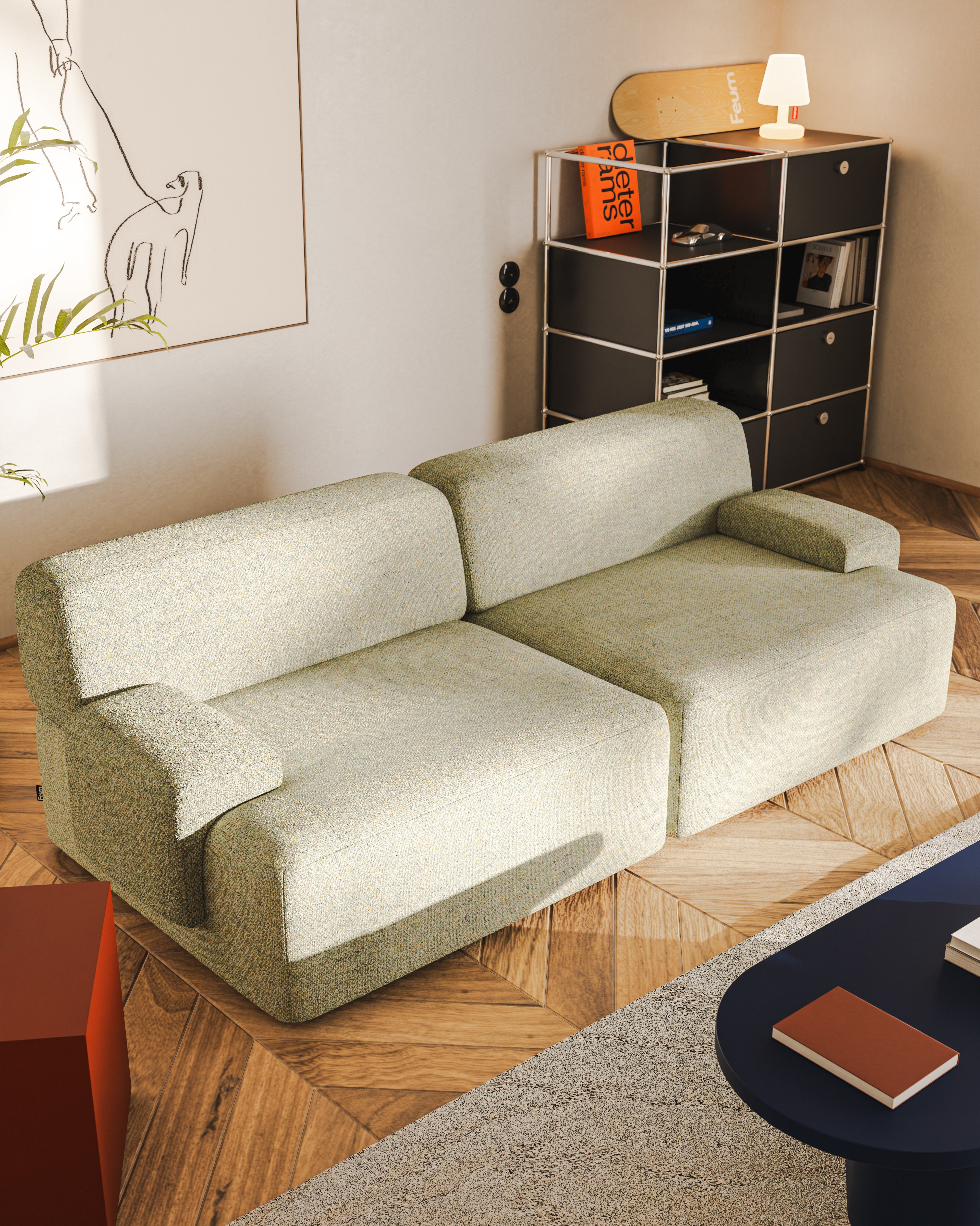 Modulsofa 2-sitzig UMI hellgrün