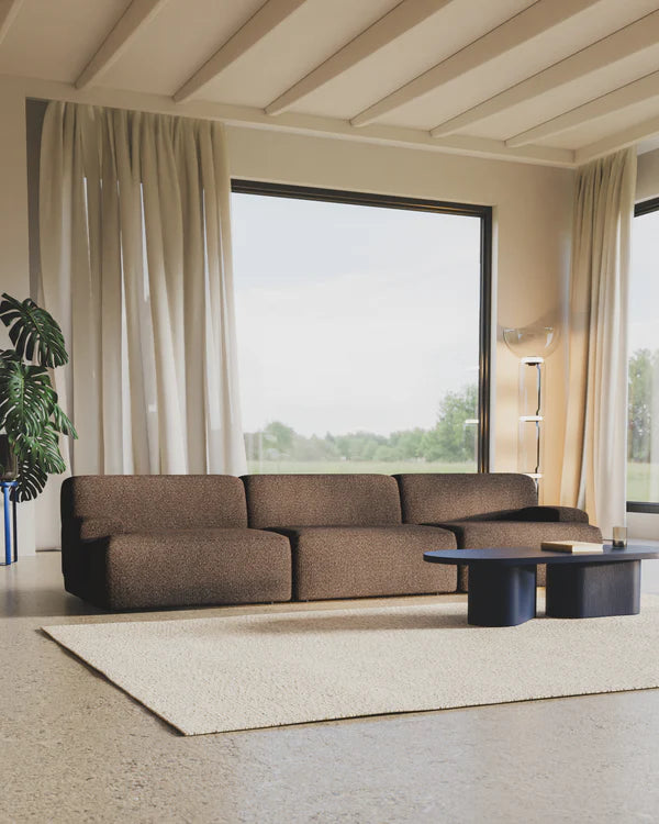 Modulares Sofa UMI - rechte Element in Braun