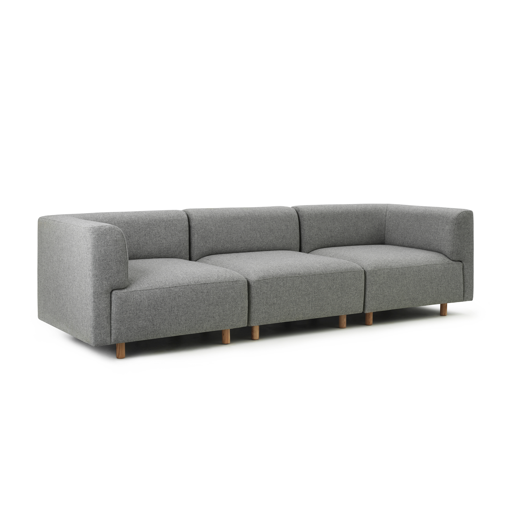 Redo oak upholstered sofa base
