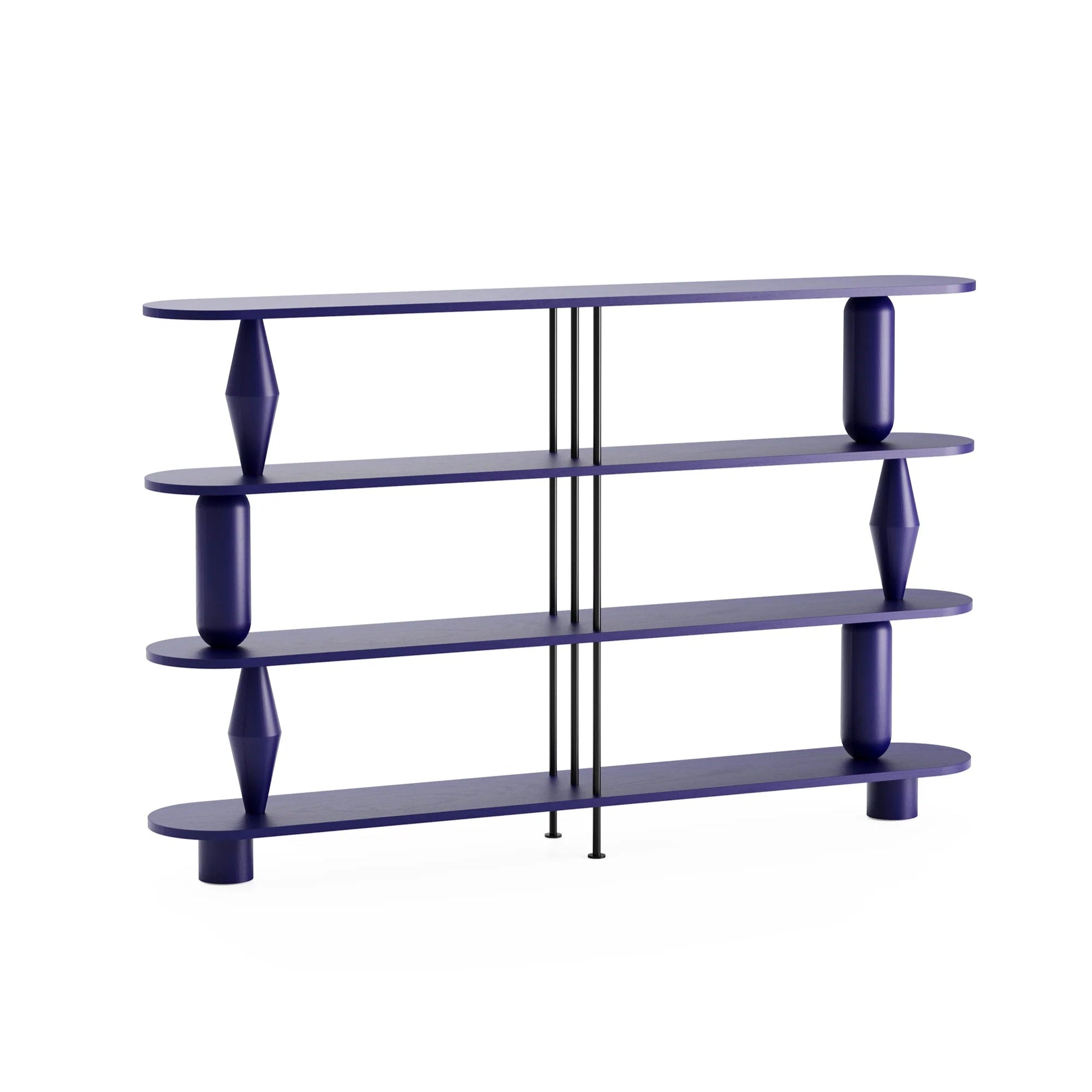 VAZOO DUO Shelf cobalt oak wood