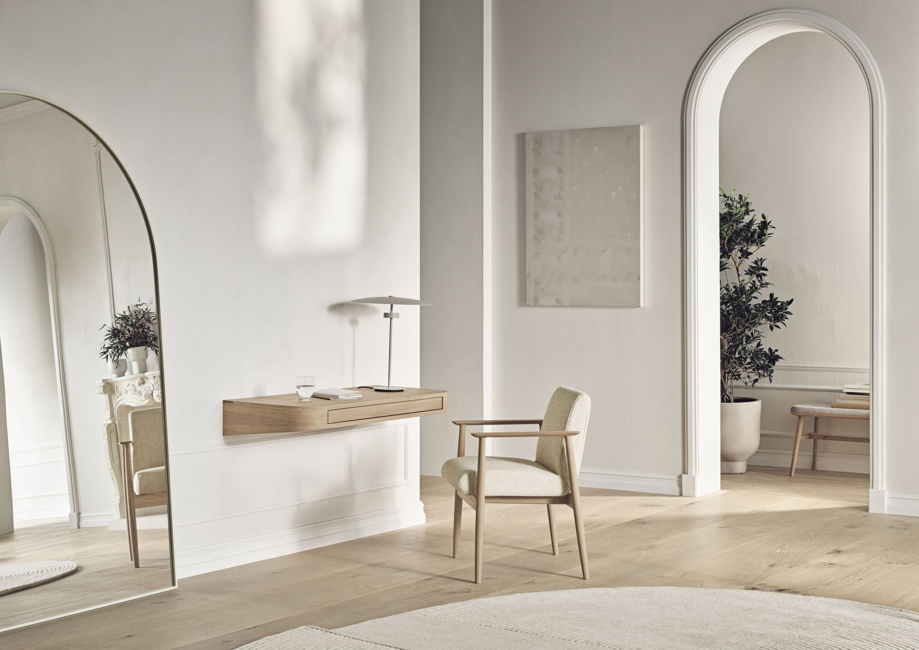 Vala Wall Desk Eichenfurnier