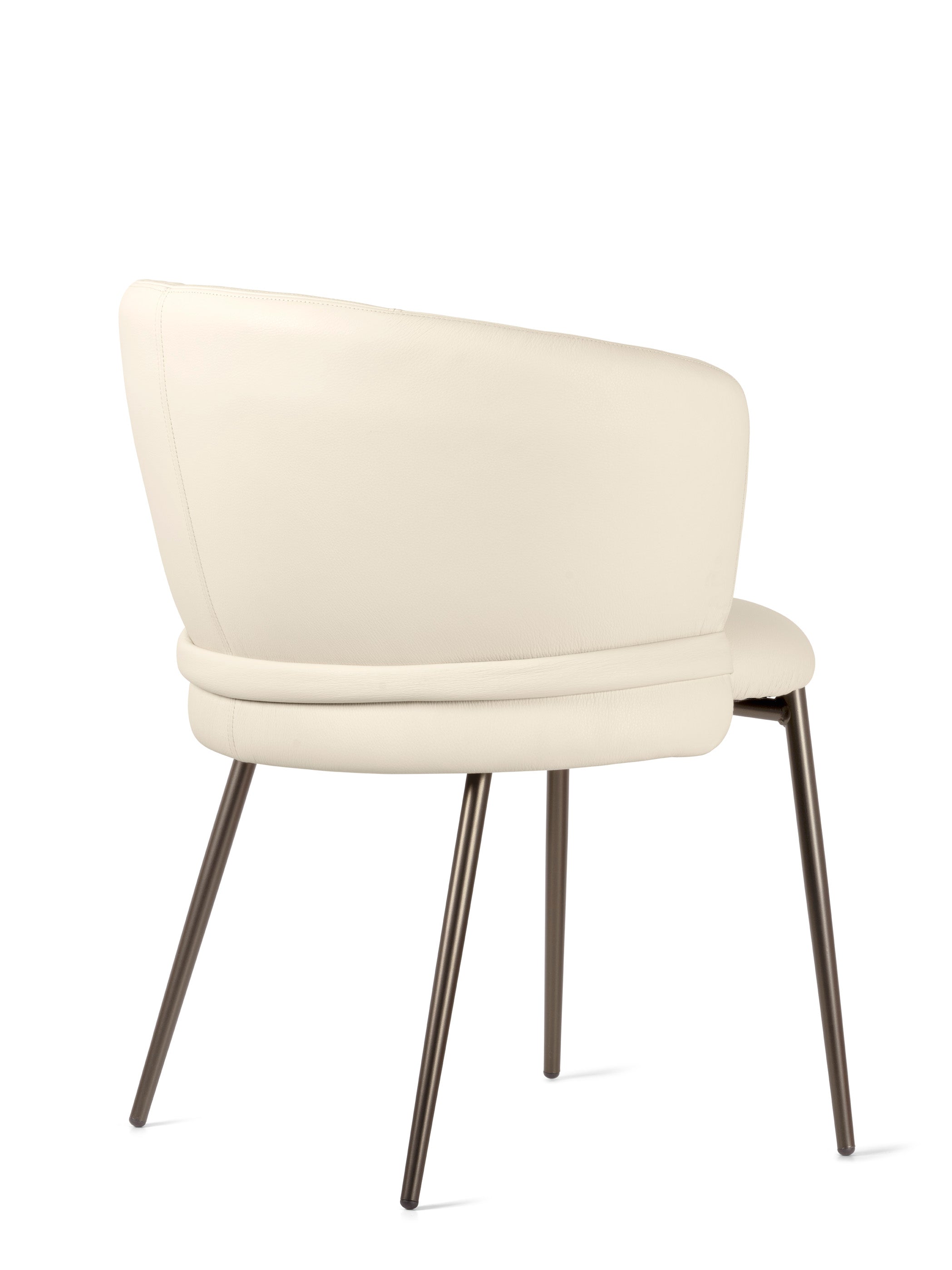 Sessel VANILLA gepolstert mit braunem Metallgestell