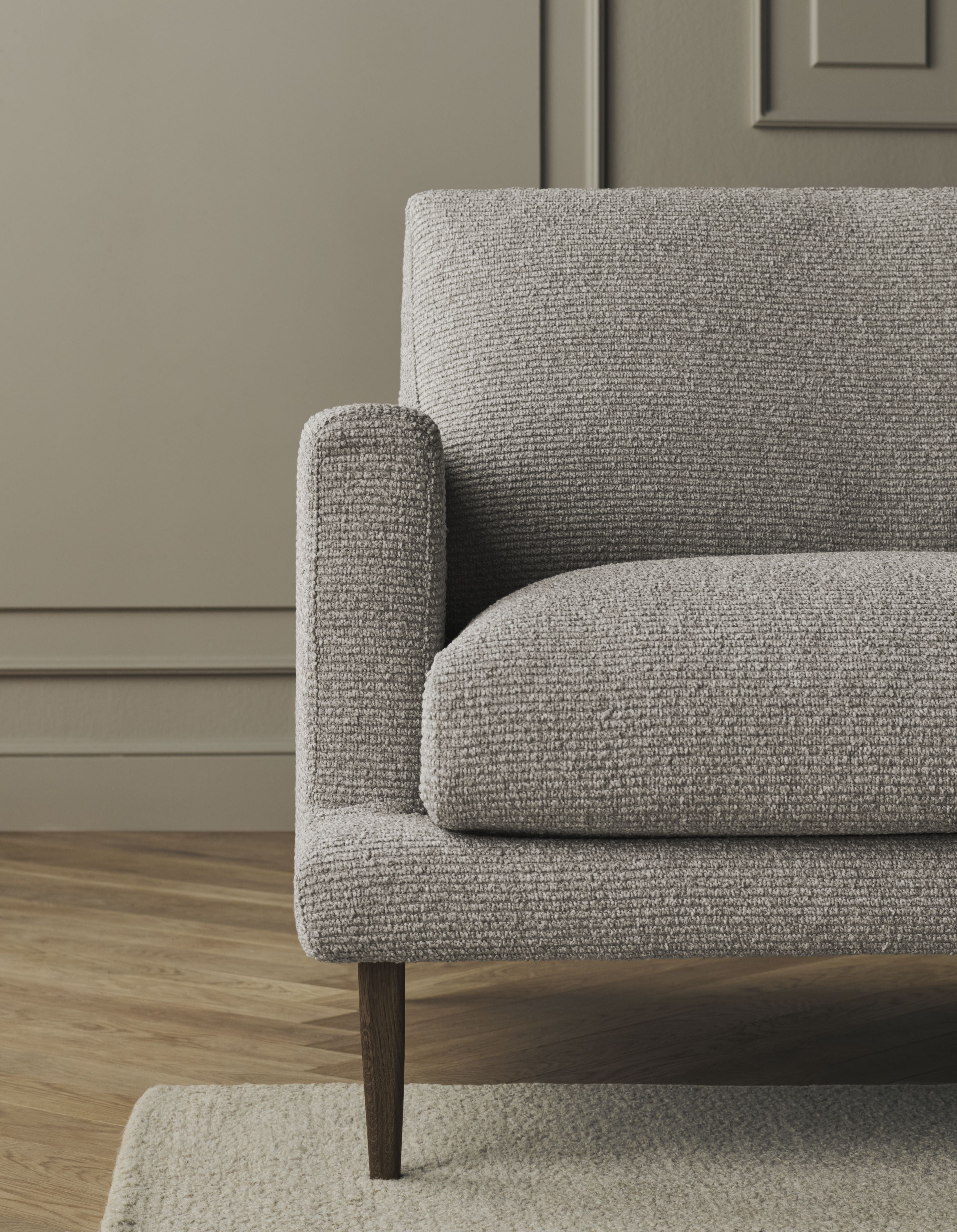 3-Personen-Sofa-Veneda-Basis aus gebleichtem Eichenholz