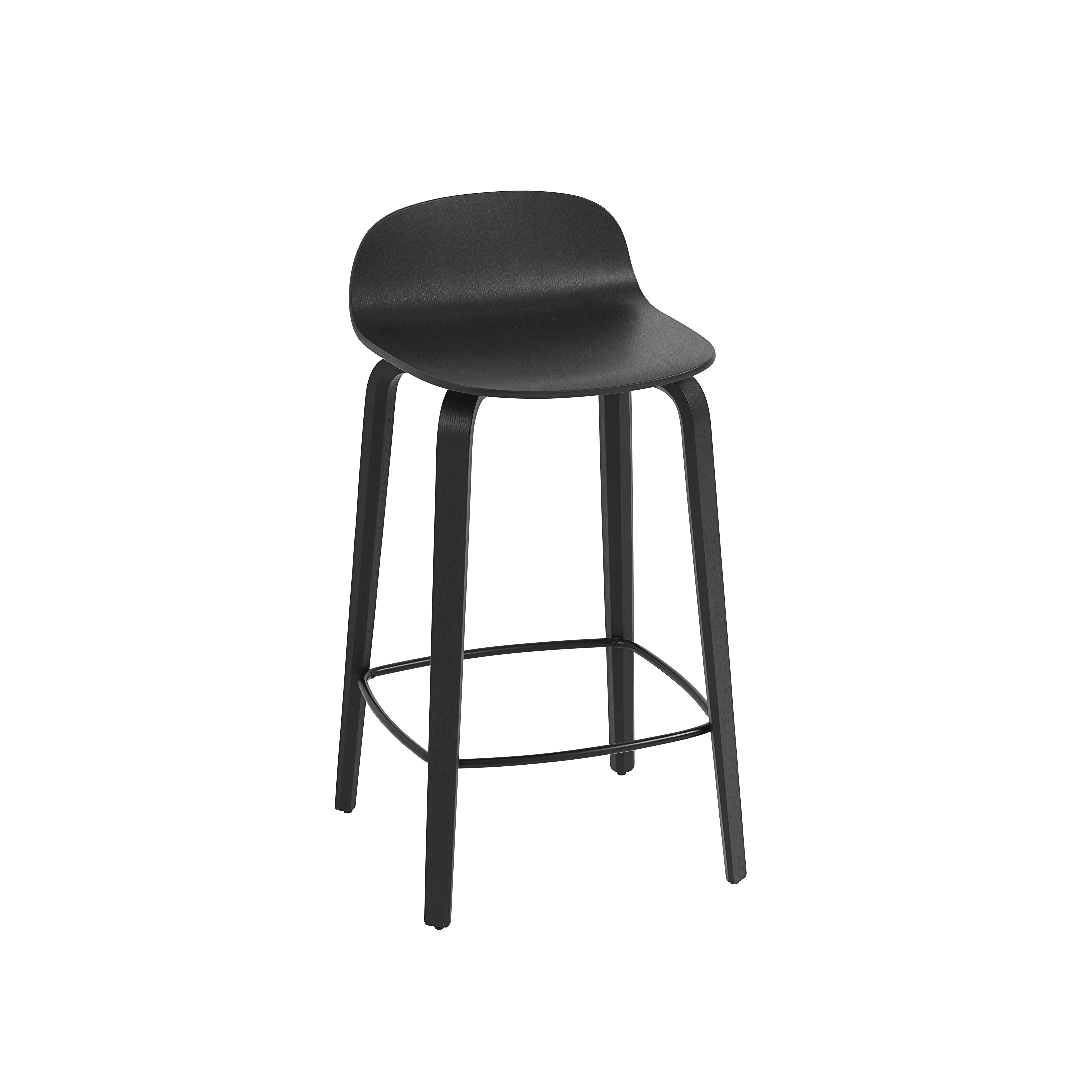 VISU Black Bar Stool