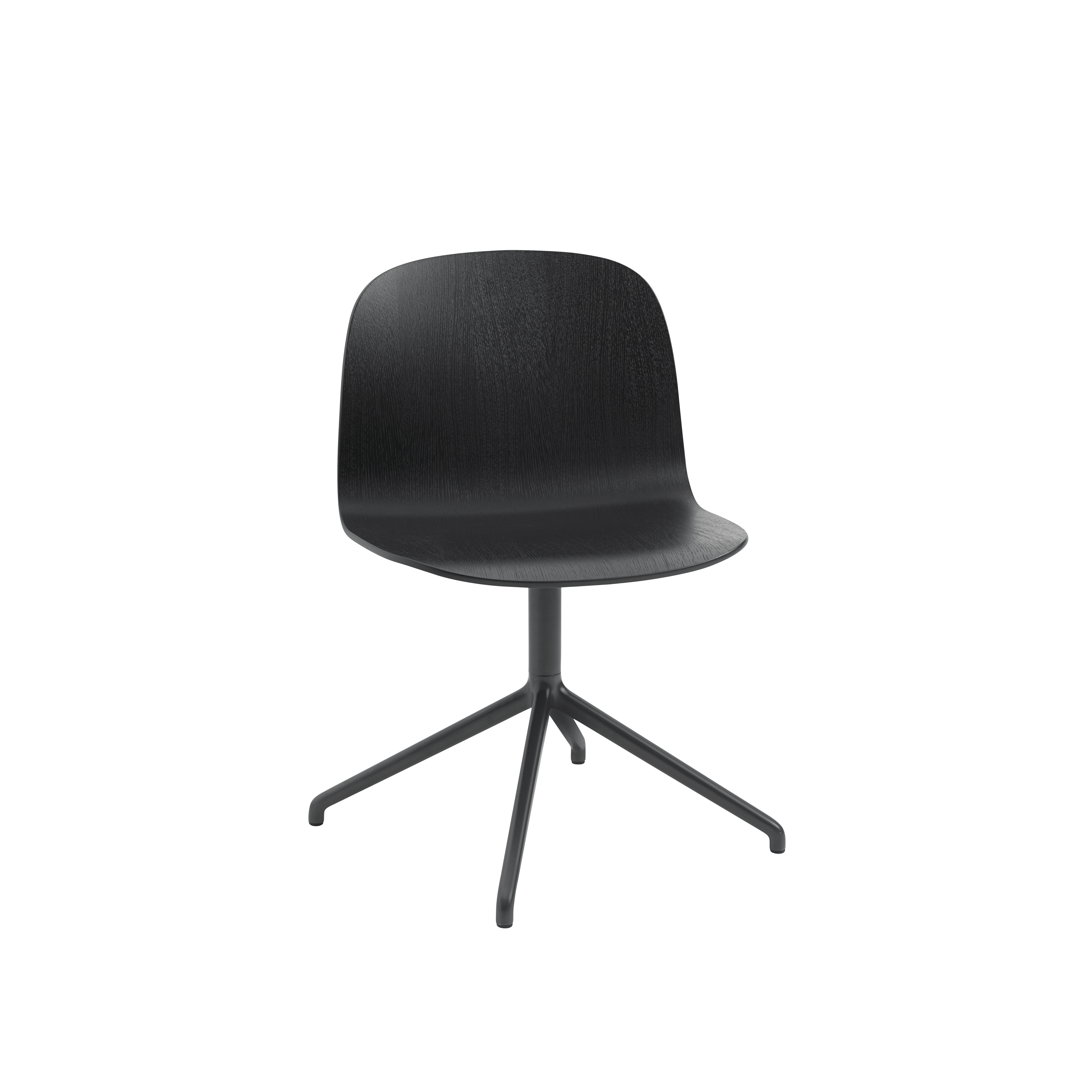 Personalisierbarer VISU WIDE Drehstuhl mit furnierter Sitzfläche