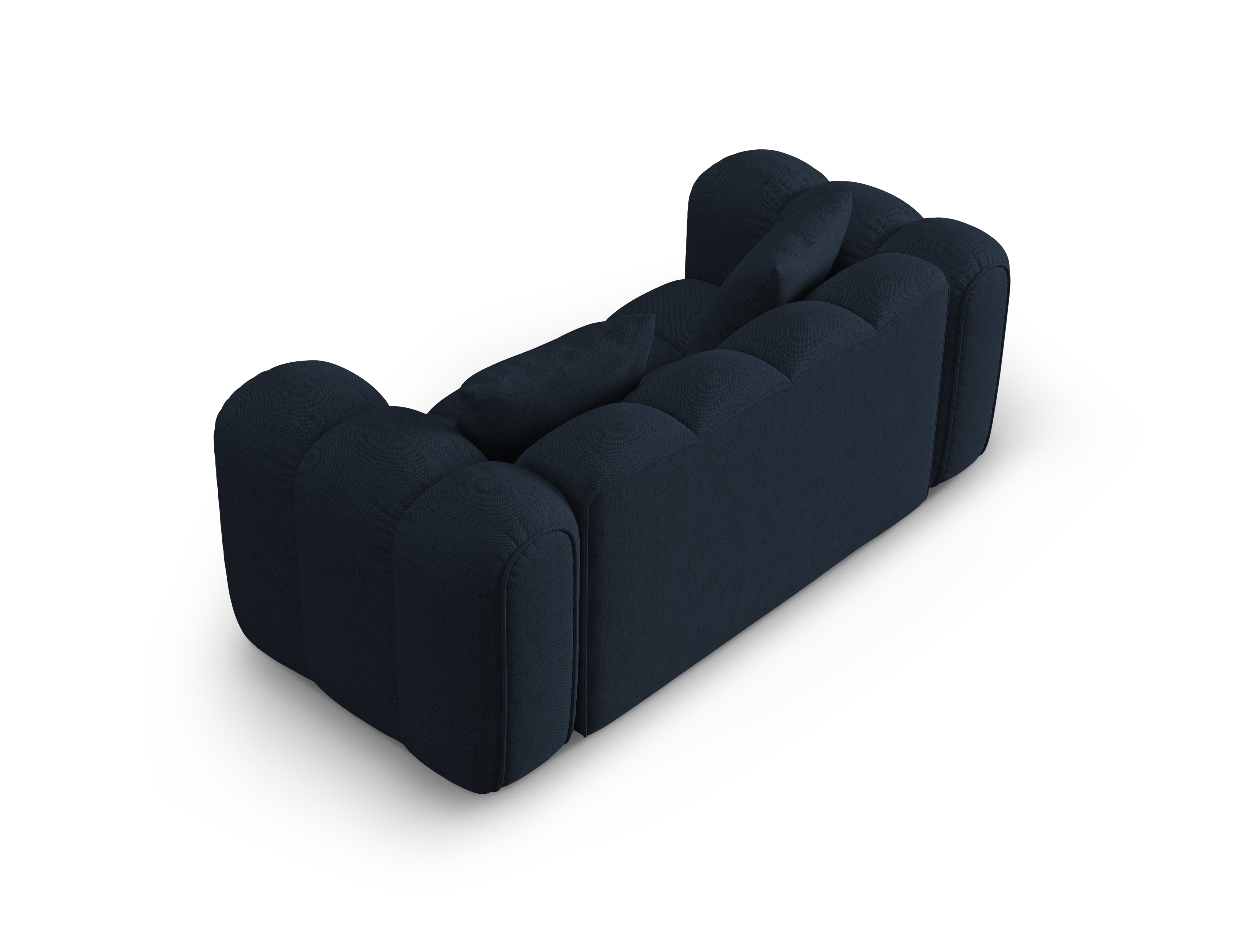 Sofa 2-sitzig ASTRO königliches marineblaues Chenille