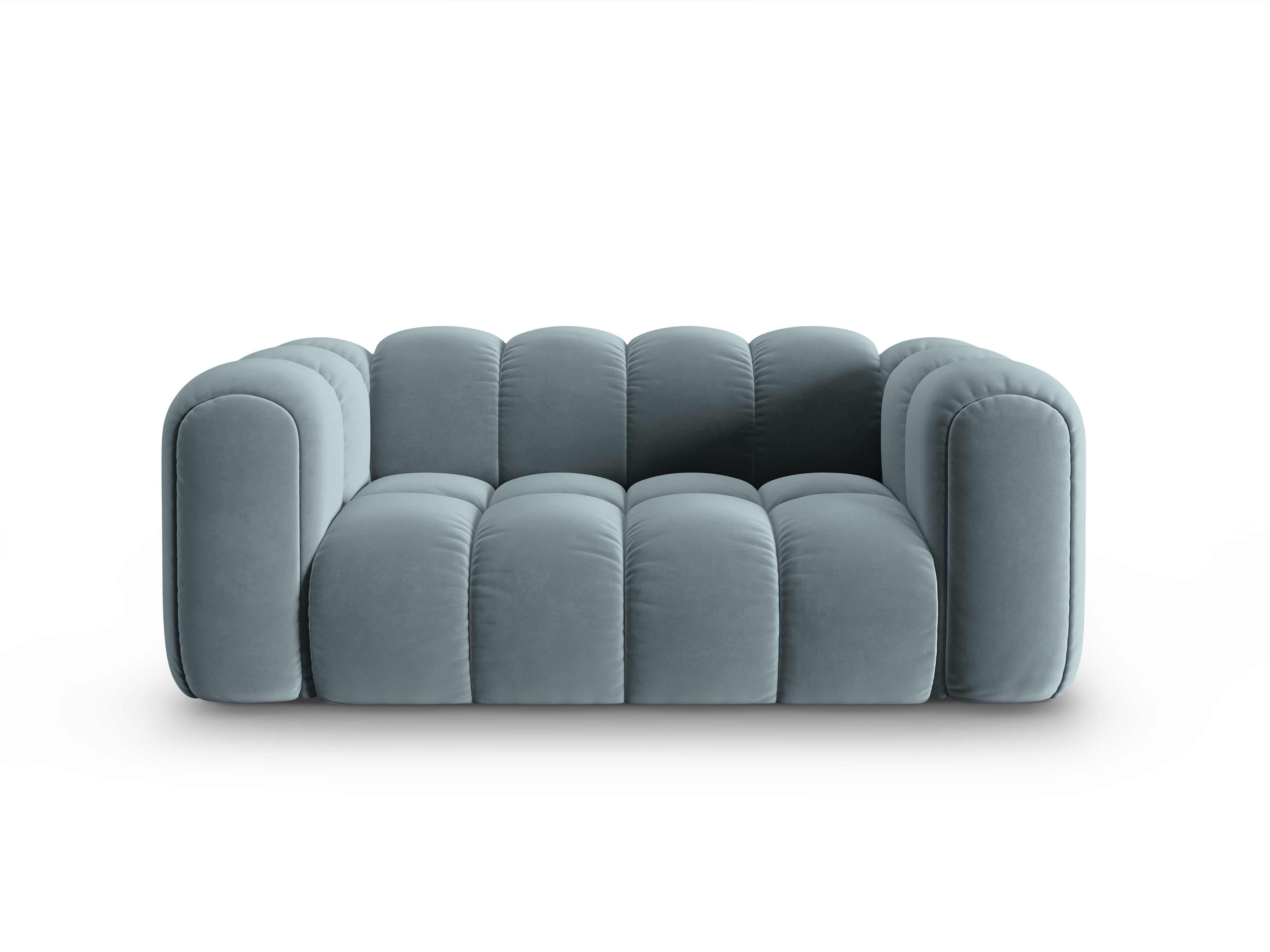 Samtsofa 2-sitzig ASTRO hellblau