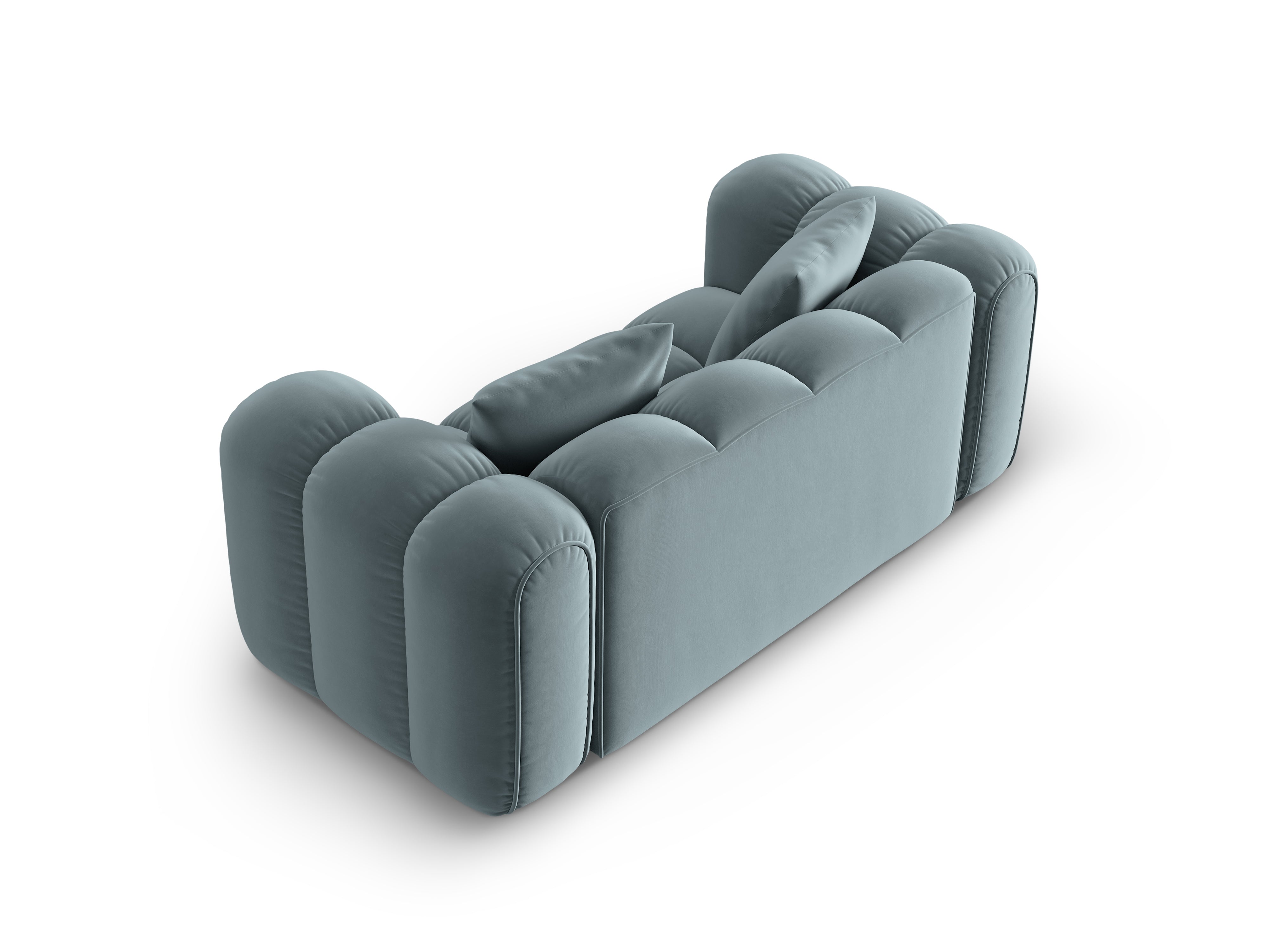 Samtsofa 2-sitzig ASTRO hellblau