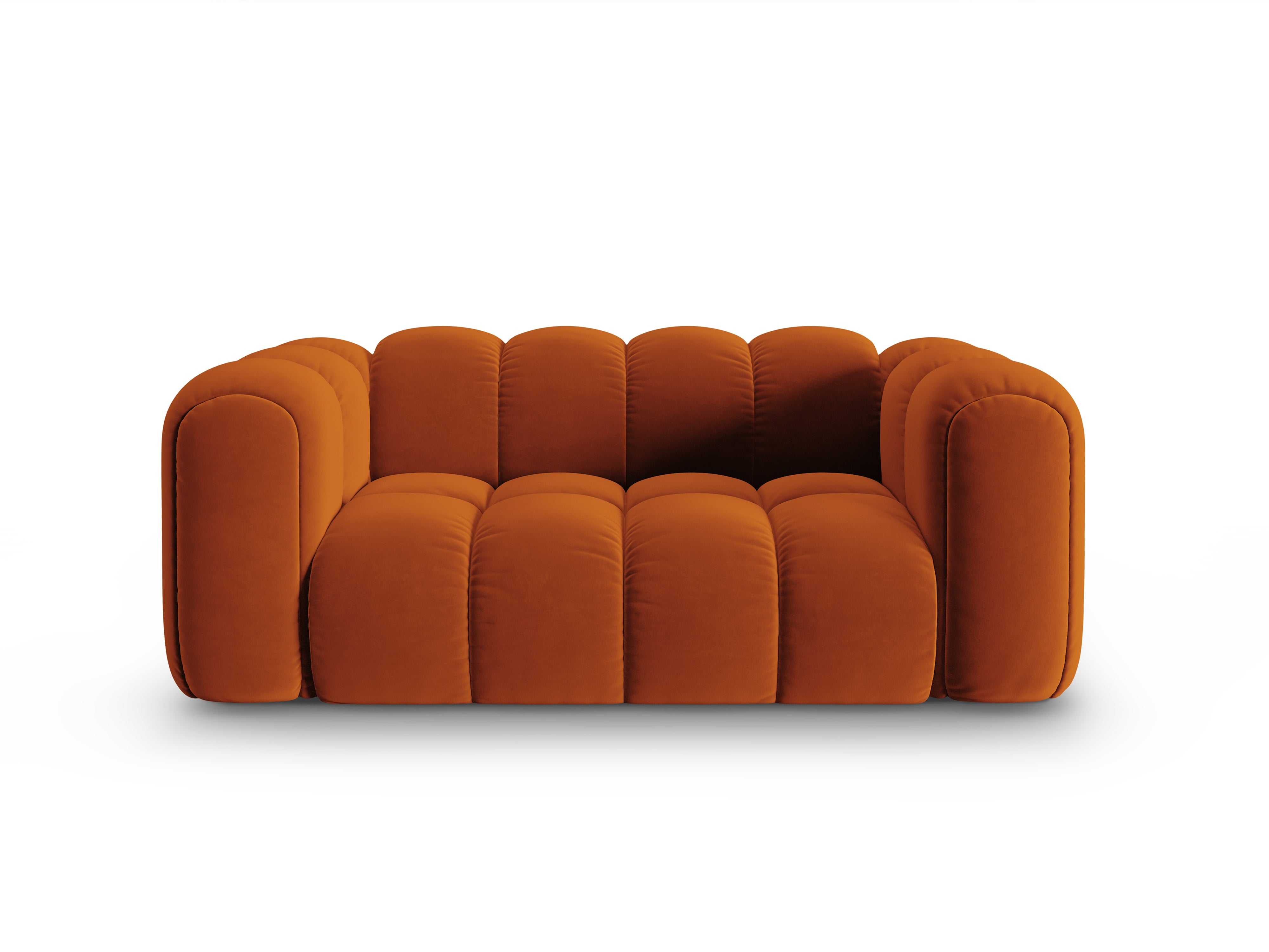Samtsofa 2-sitzig ASTRO rostrot