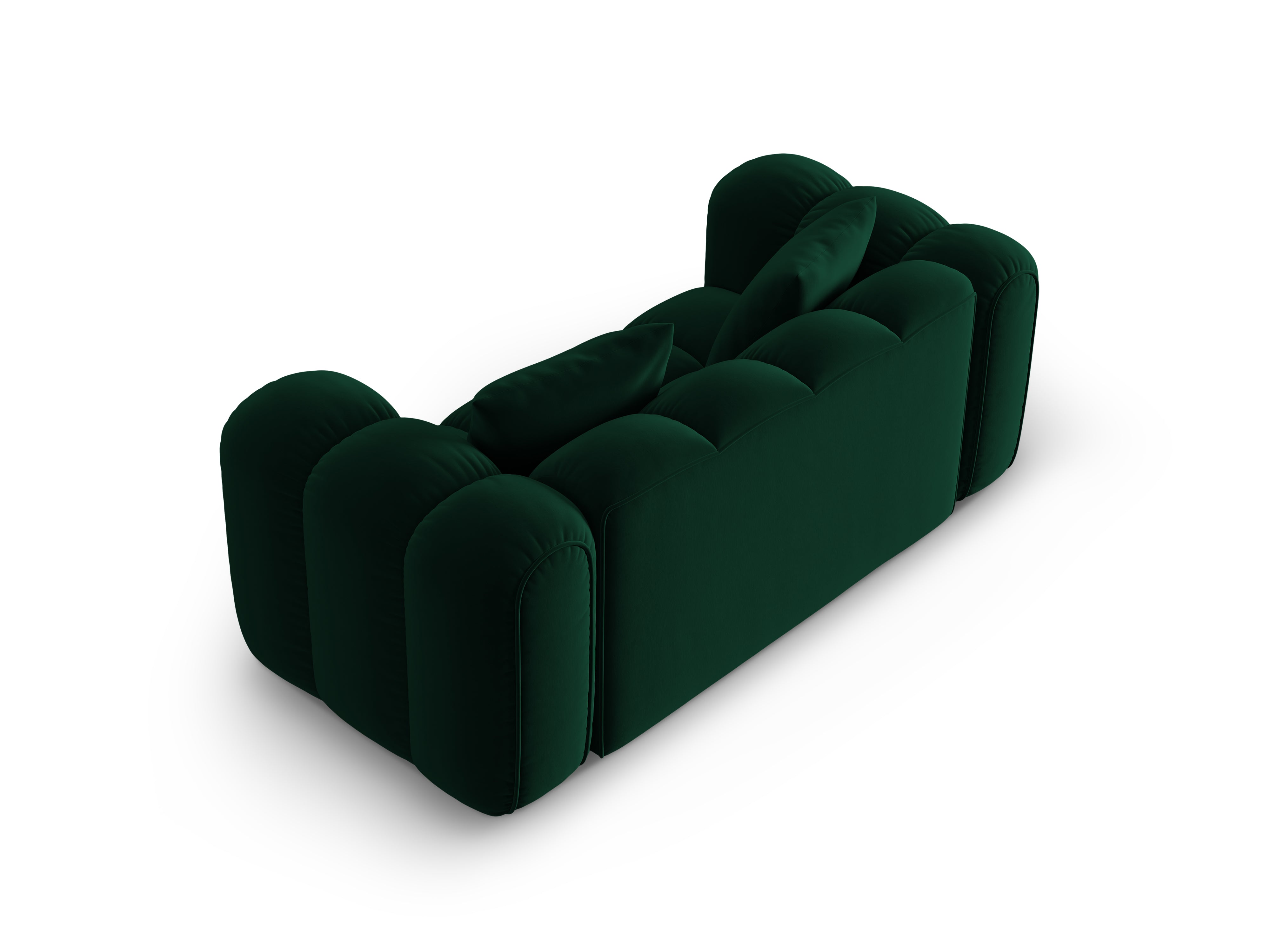 Sofa aus Samt 2-sitzig ASTRO flaschengrün